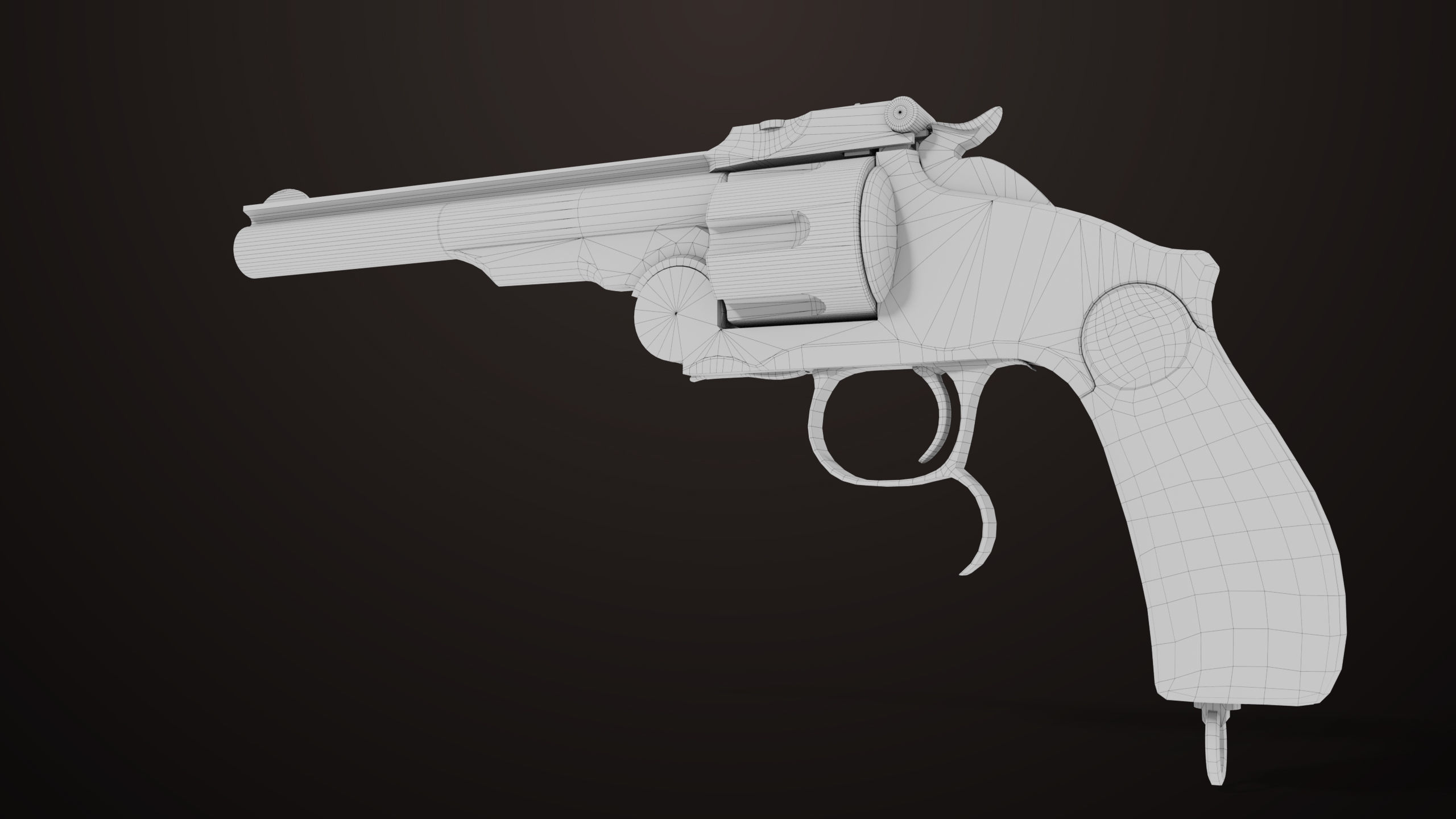 Revolver 02 Generic Silver All PBR Unity UE Textures Low-poly 3D model_38