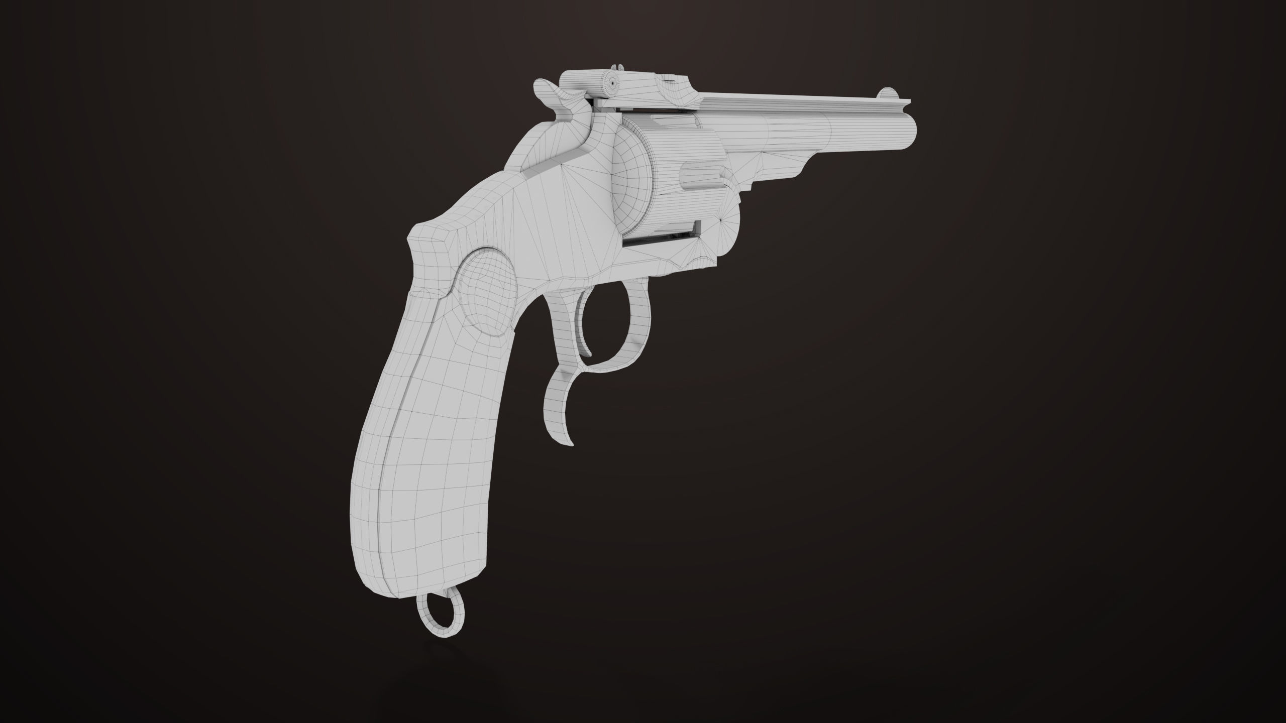 Revolver 02 Generic Silver All PBR Unity UE Textures Low-poly 3D model_27