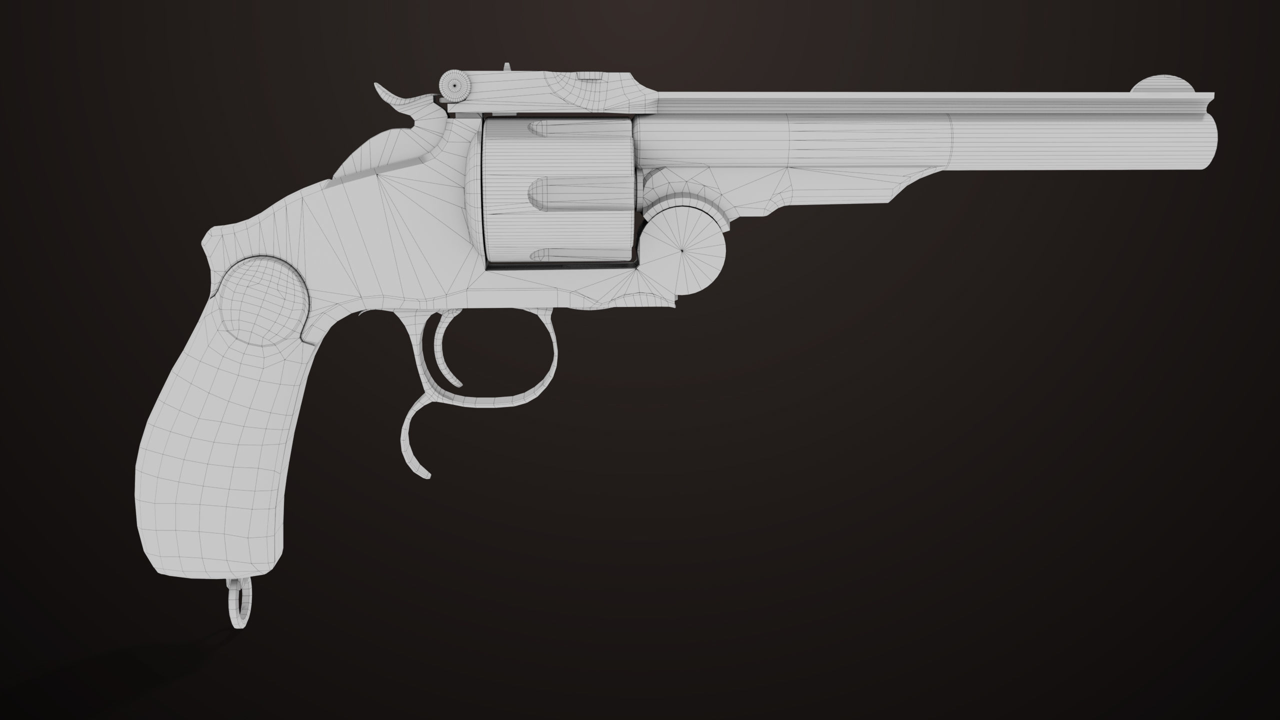 Revolver 02 Generic Silver All PBR Unity UE Textures Low-poly 3D model_26