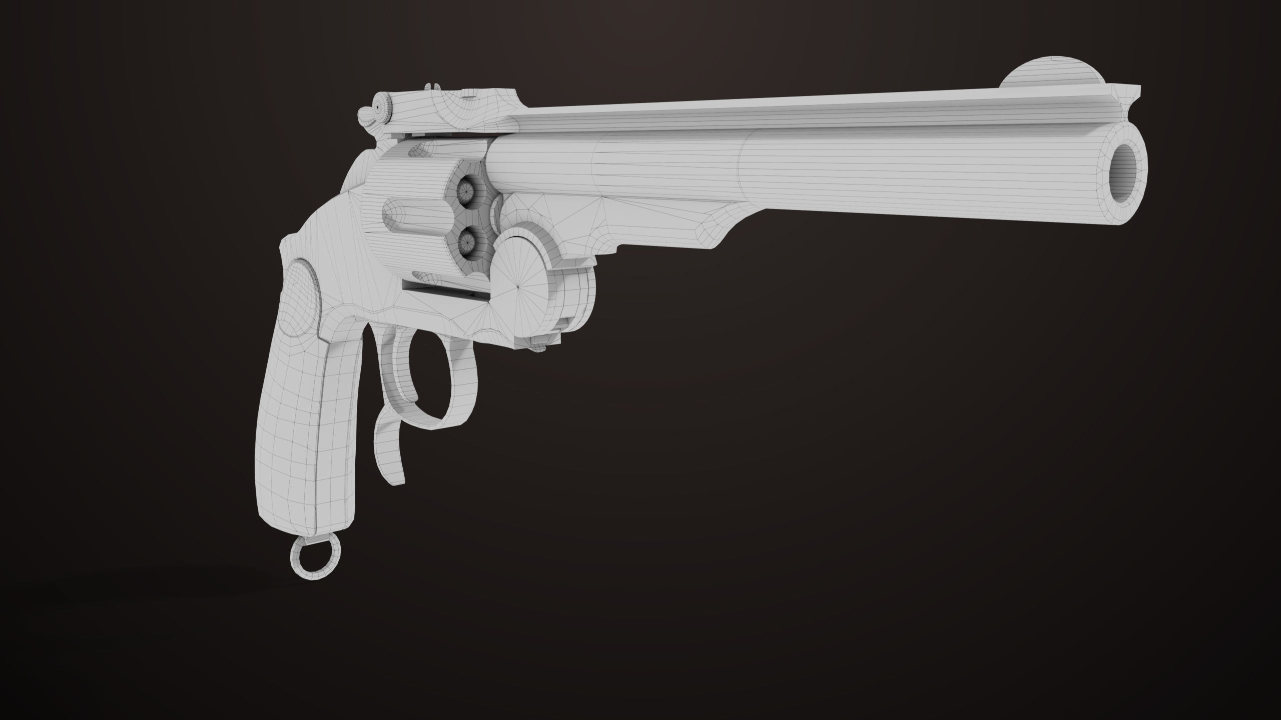 Revolver 02 Generic Silver All PBR Unity UE Textures Low-poly 3D model_25