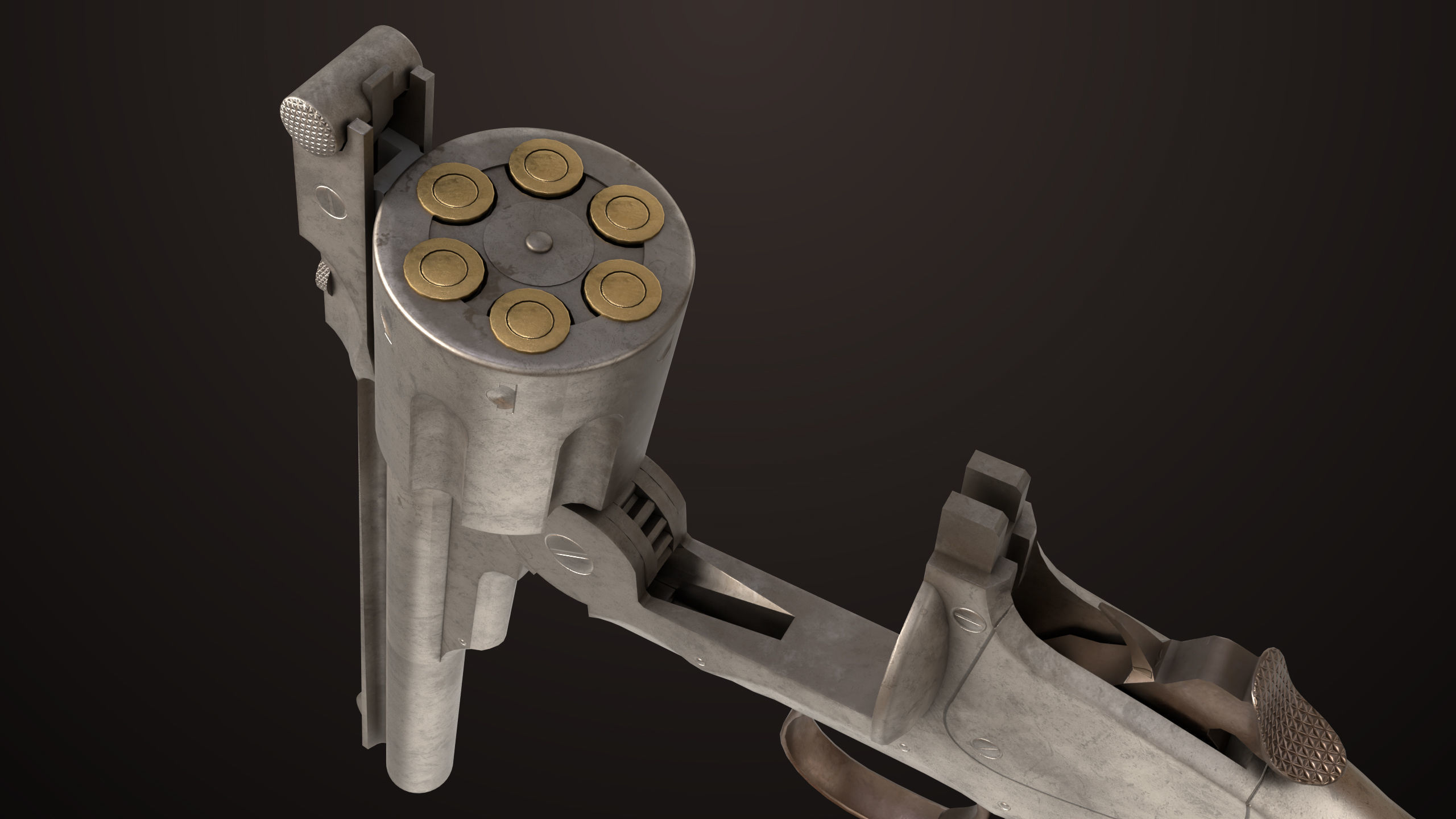 Revolver 02 Generic Silver All PBR Unity UE Textures Low-poly 3D model_18