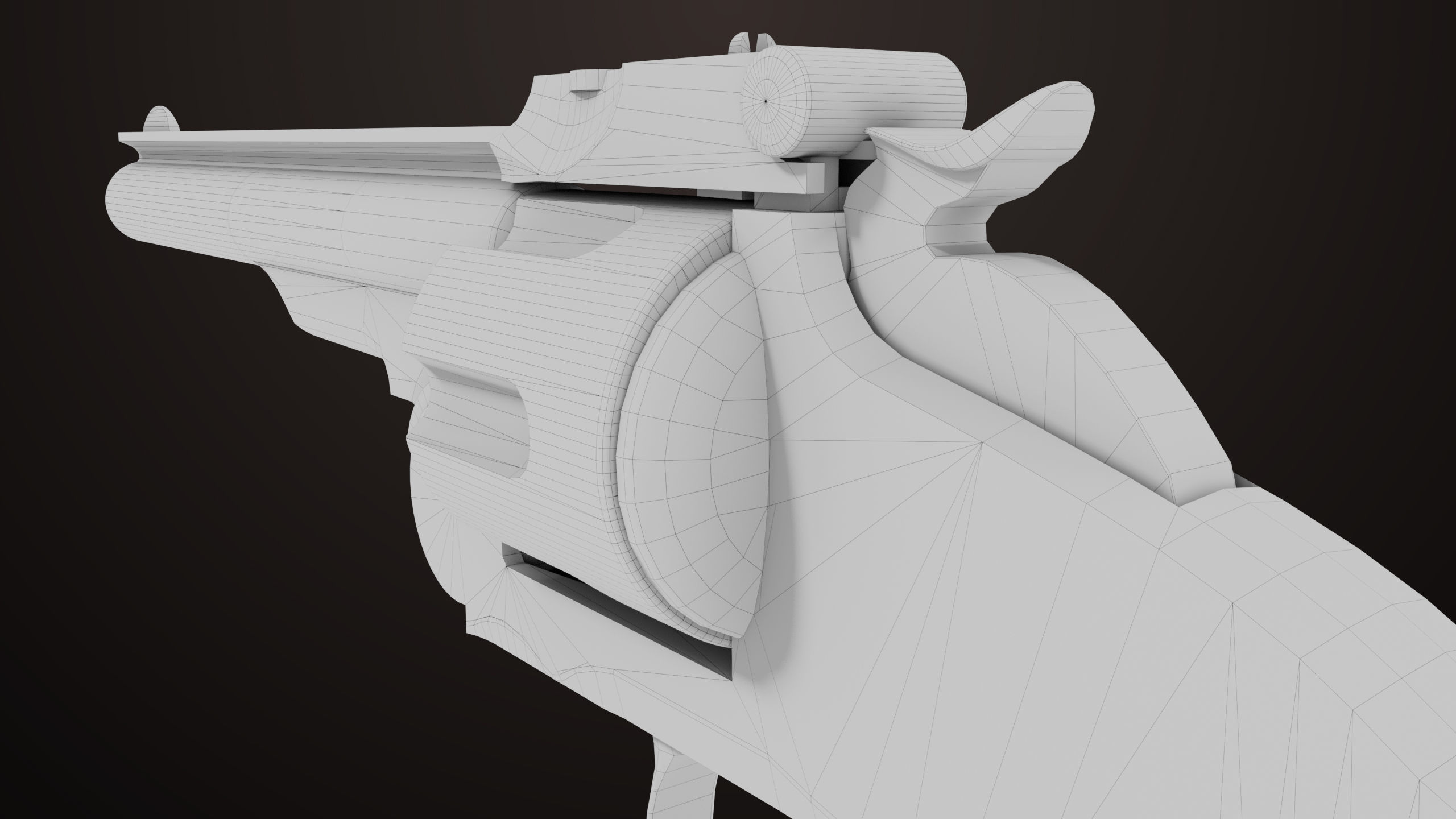 Revolver 02 Generic Silver All PBR Unity UE Textures Low-poly 3D model_36