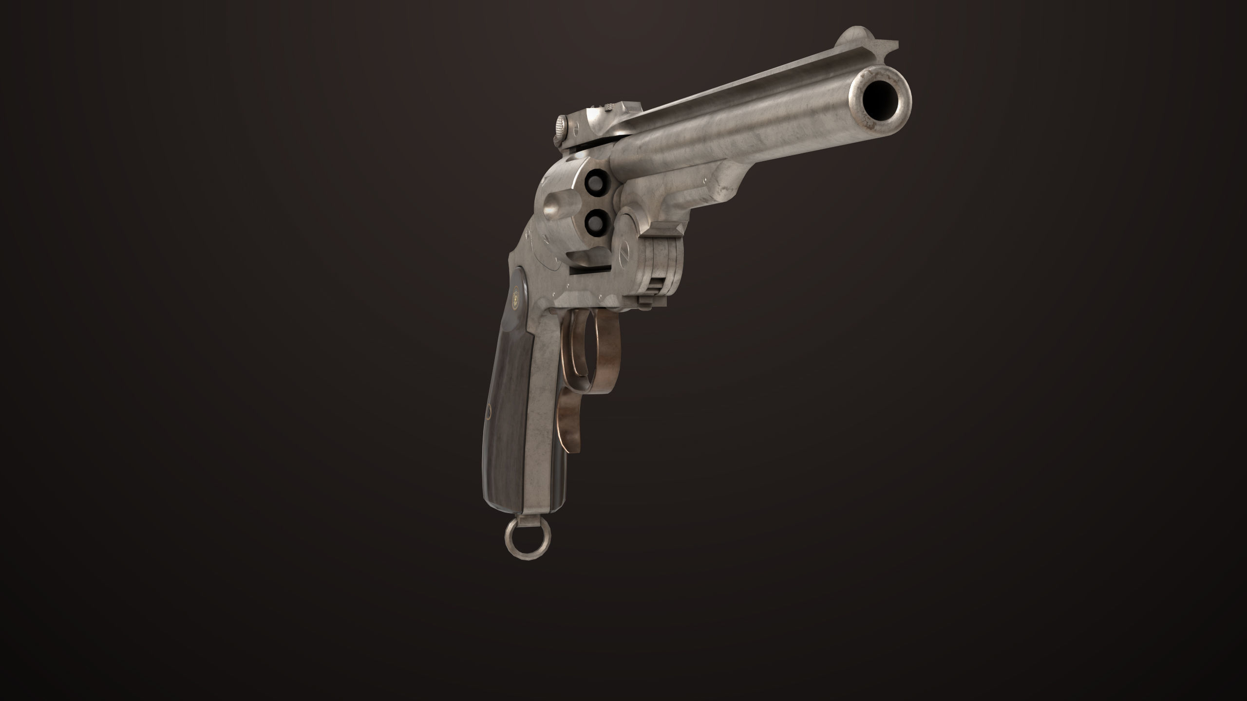 Revolver 02 Generic Silver All PBR Unity UE Textures Low-poly 3D model_5