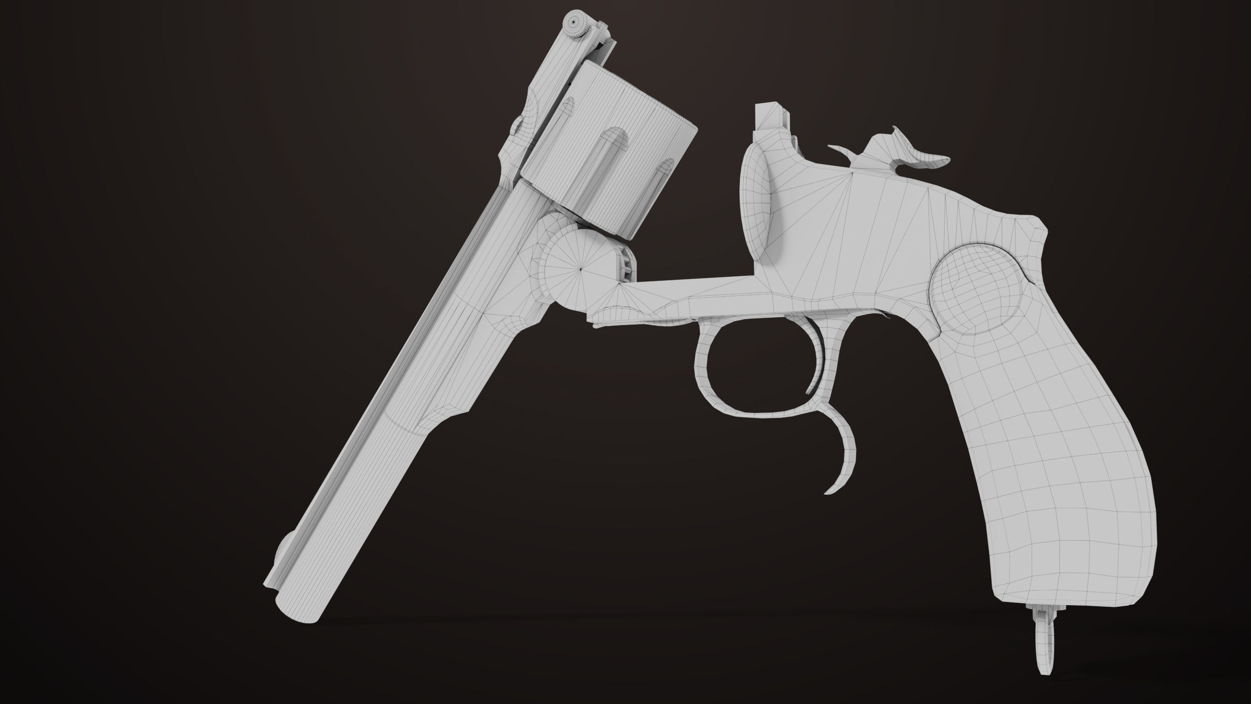 Revolver 02 Generic Silver All PBR Unity UE Textures Low-poly 3D model_39
