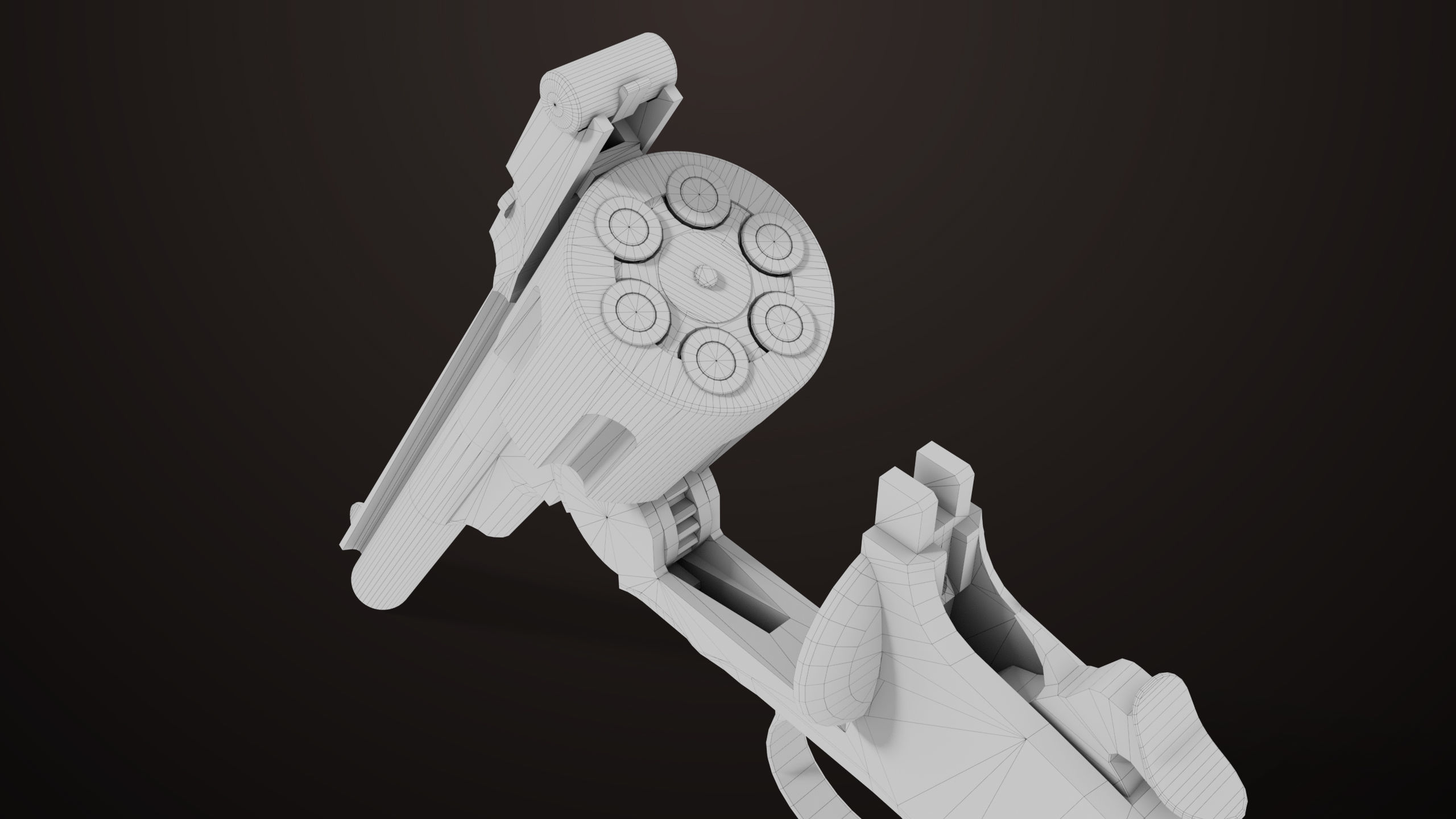 Revolver 02 Generic Silver All PBR Unity UE Textures Low-poly 3D model_41