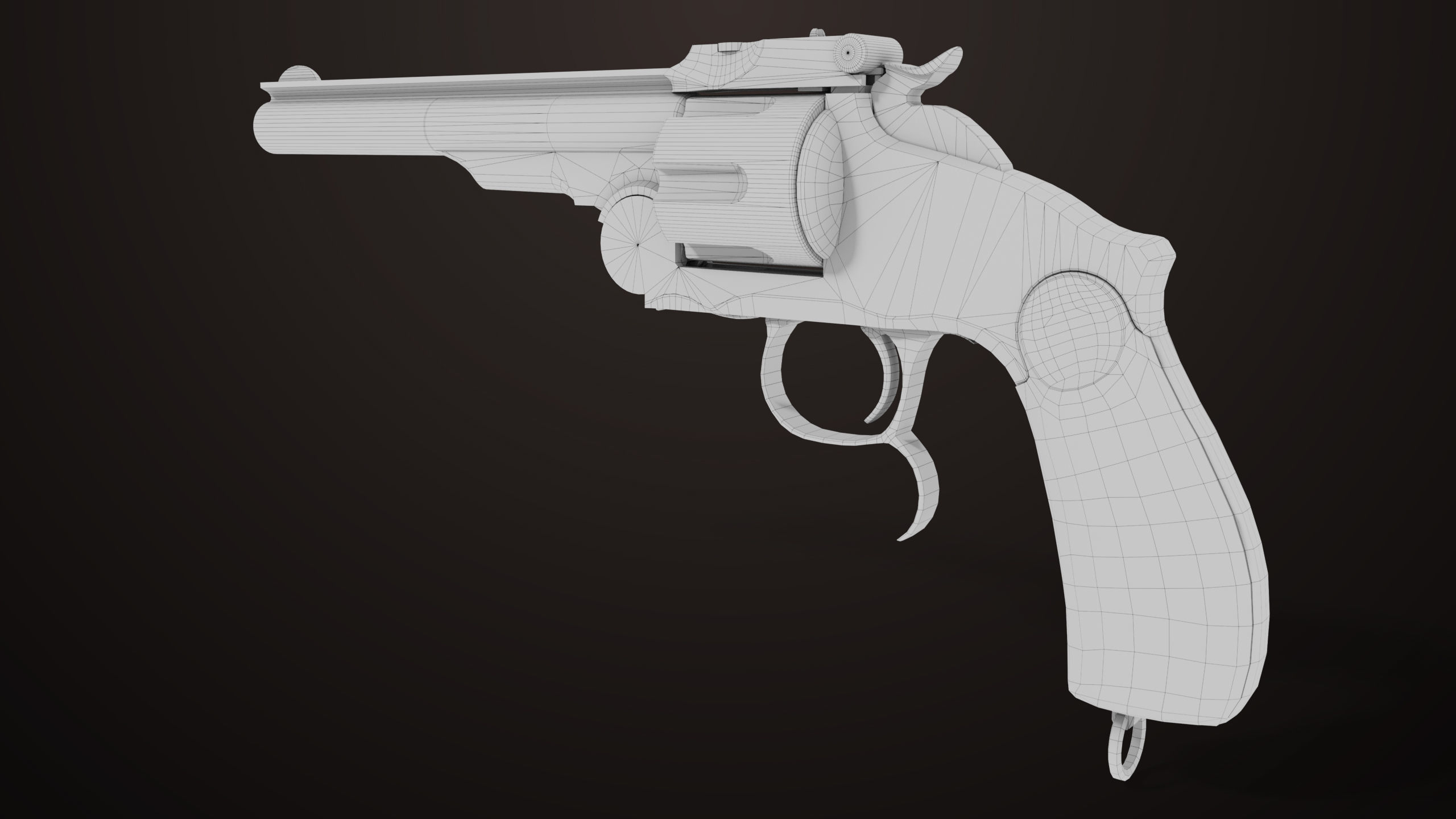 Revolver 02 Generic Silver All PBR Unity UE Textures Low-poly 3D model_29