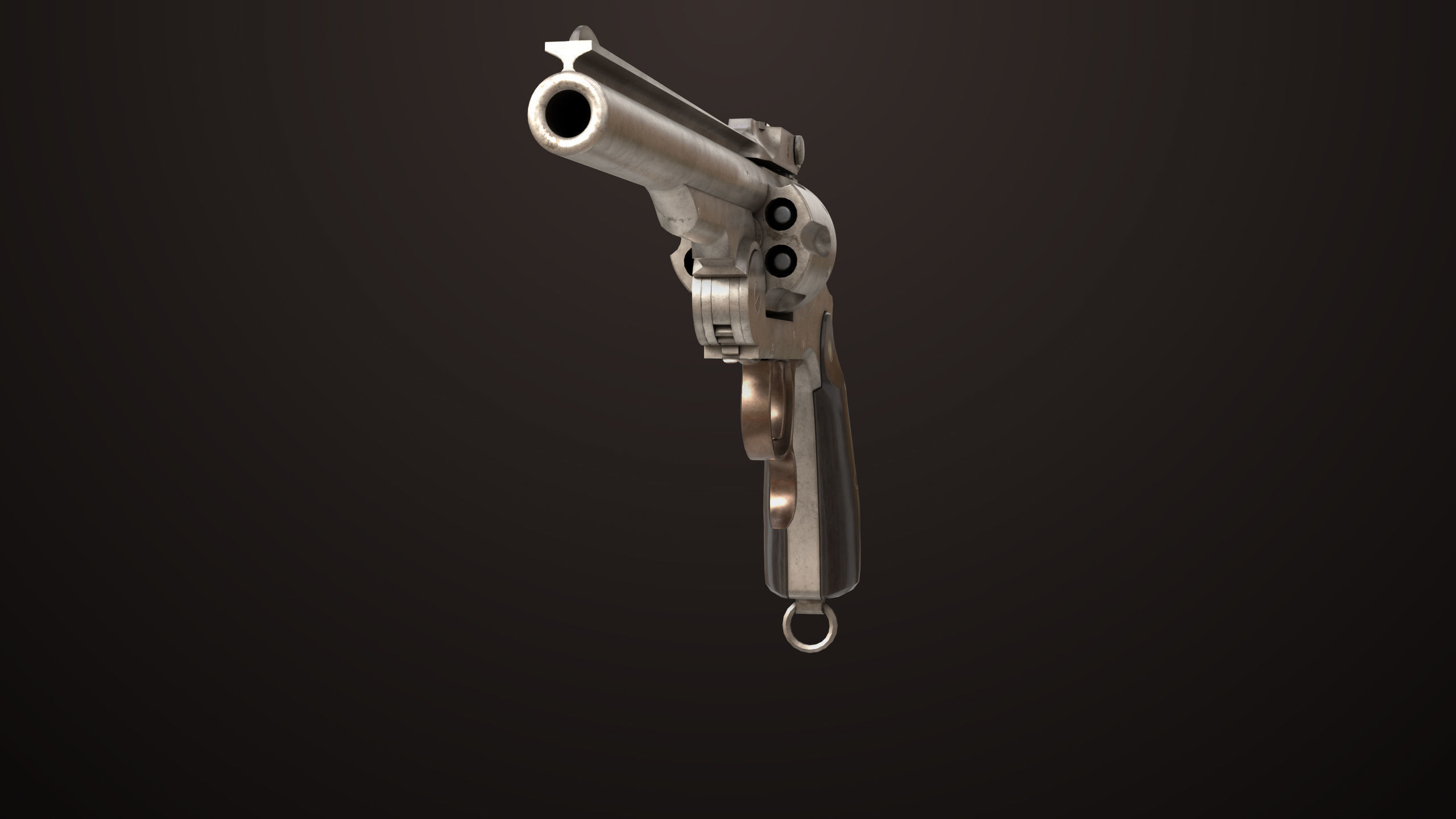 Revolver 02 Generic Silver All PBR Unity UE Textures Low-poly 3D model_4