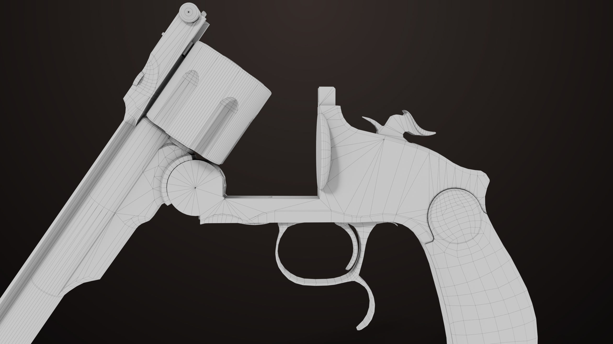 Revolver 02 Generic Silver All PBR Unity UE Textures Low-poly 3D model_42