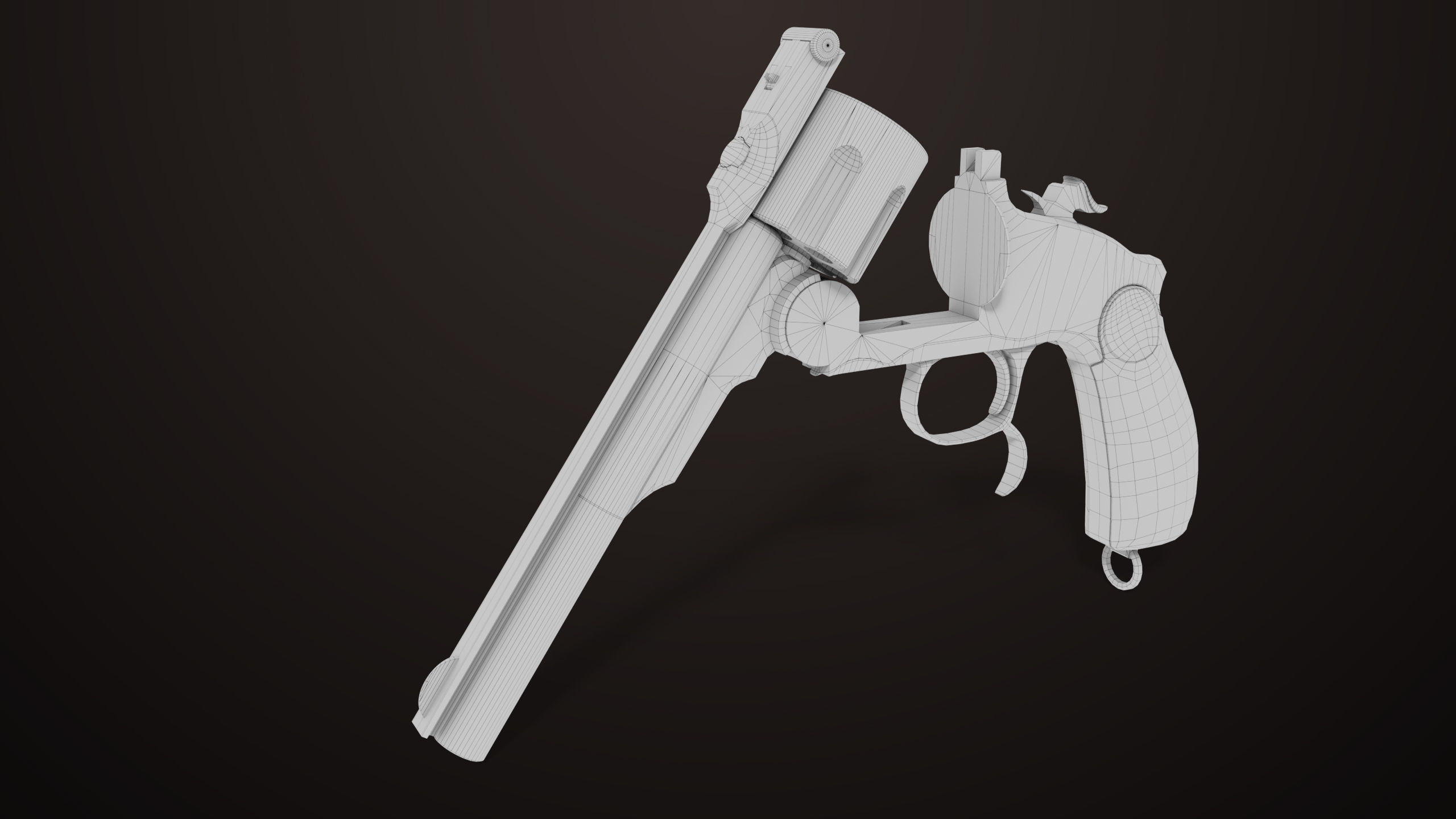 Revolver 02 Generic Silver All PBR Unity UE Textures Low-poly 3D model_40