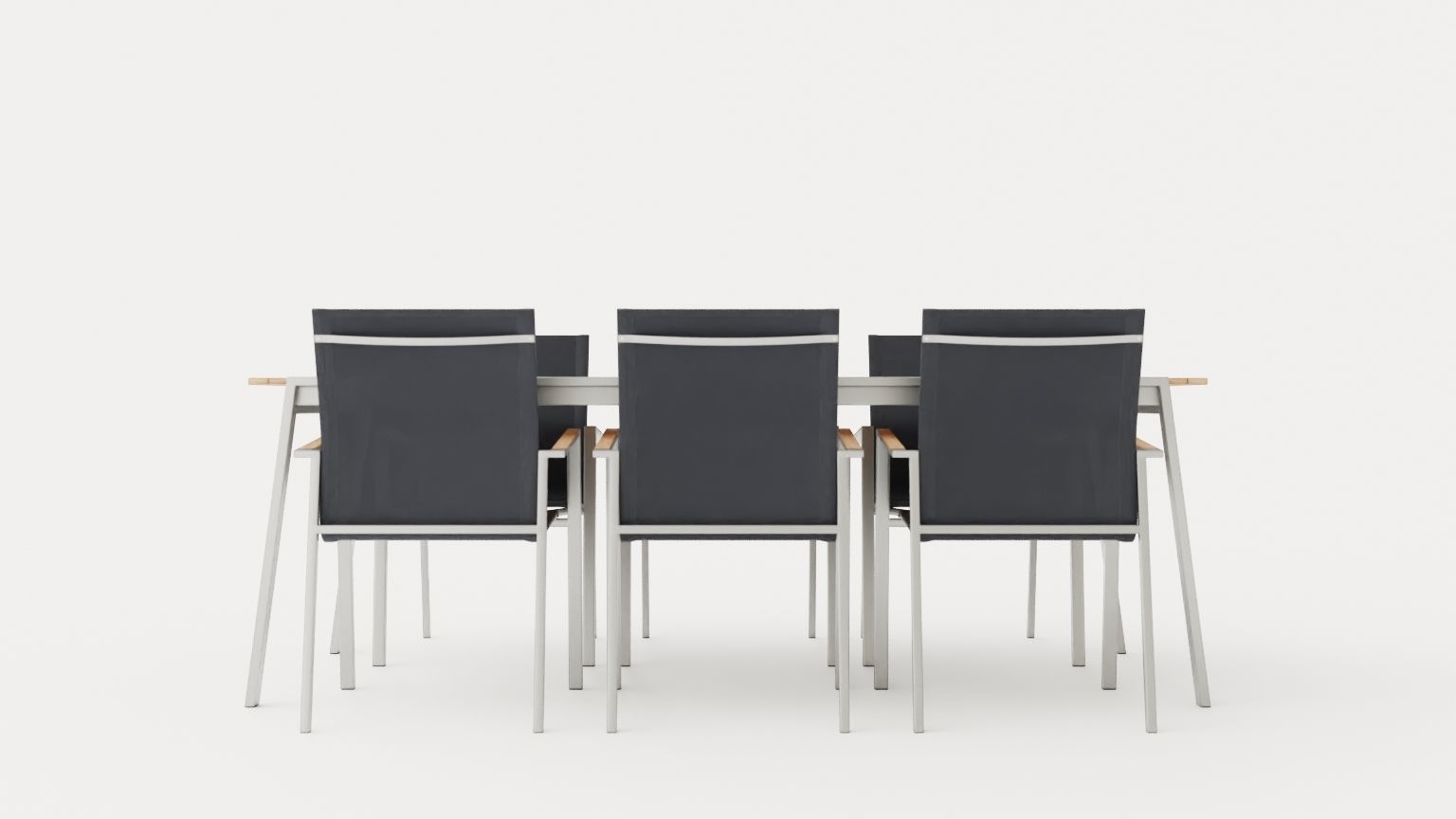 Naos dining set Low-poly 3D model_4