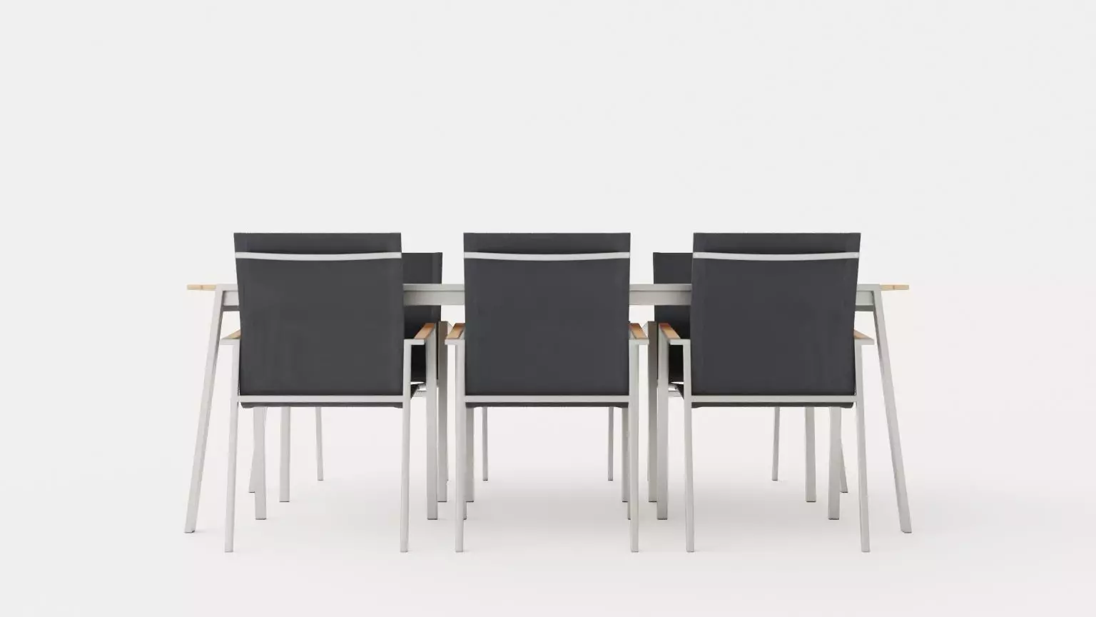 Naos dining set Low-poly 3D model_0