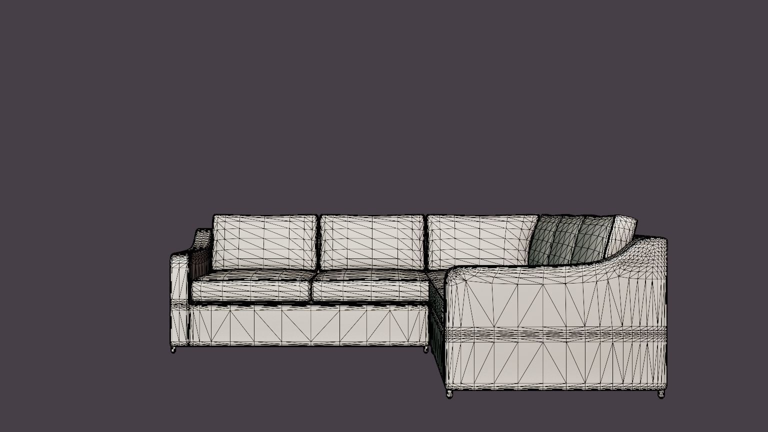 Glendon sofa set Low-poly 3D model_7