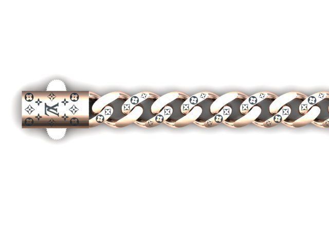 gold chain 3D print model_1