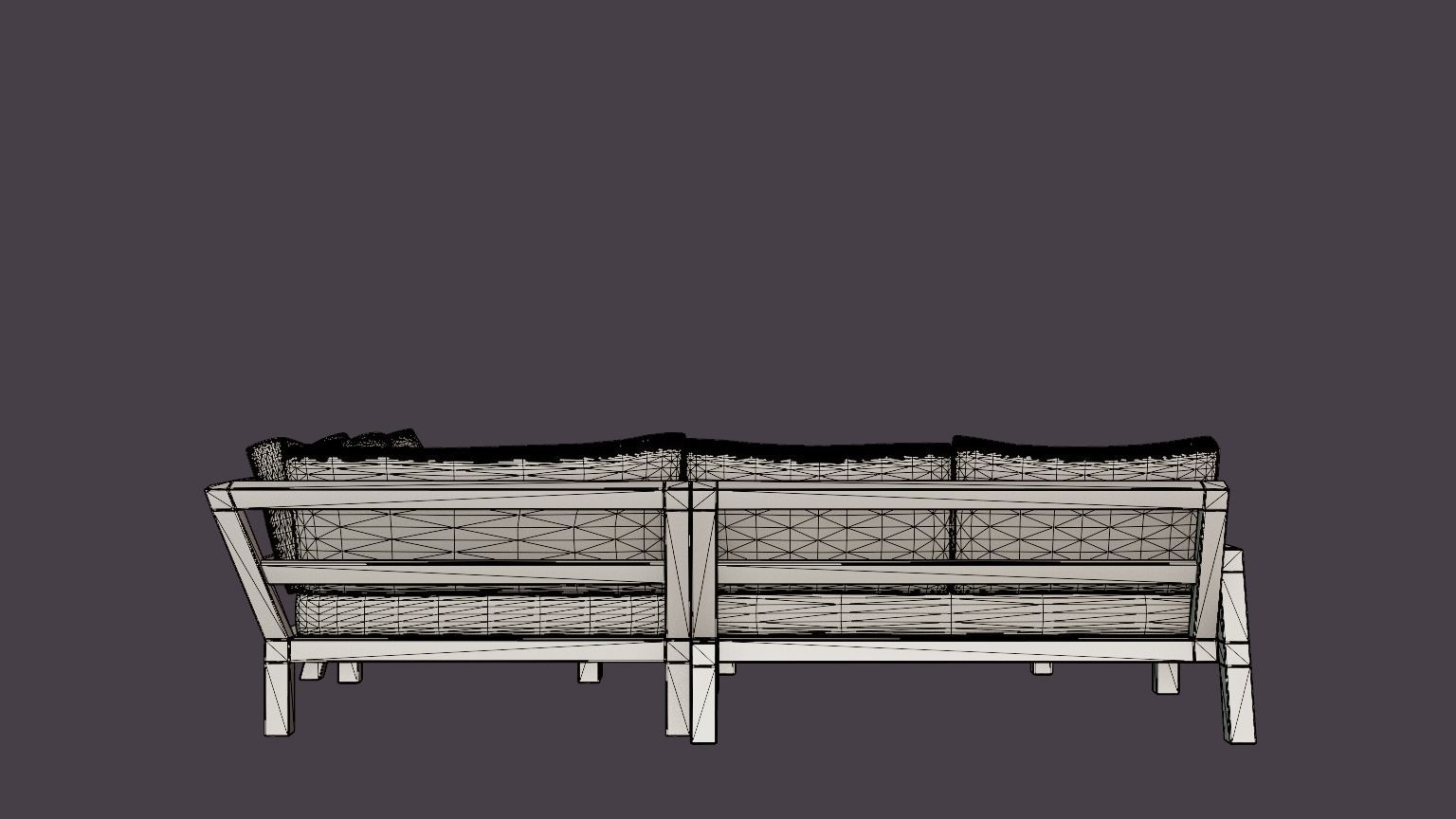 Stettler sofa set Low-poly 3D model_7