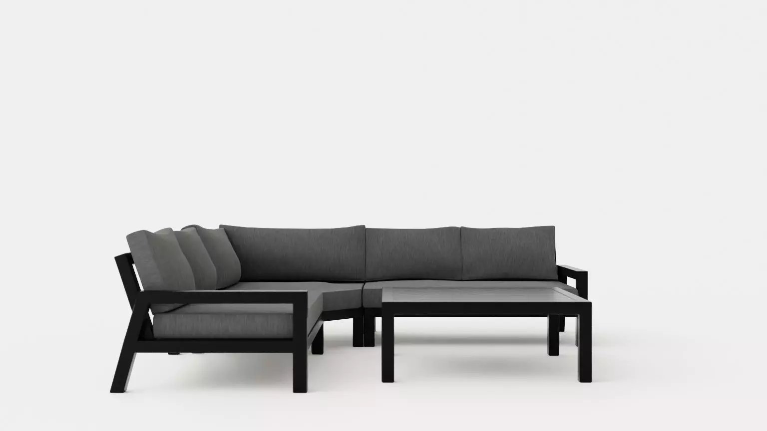 Stettler sofa set Low-poly 3D model_0