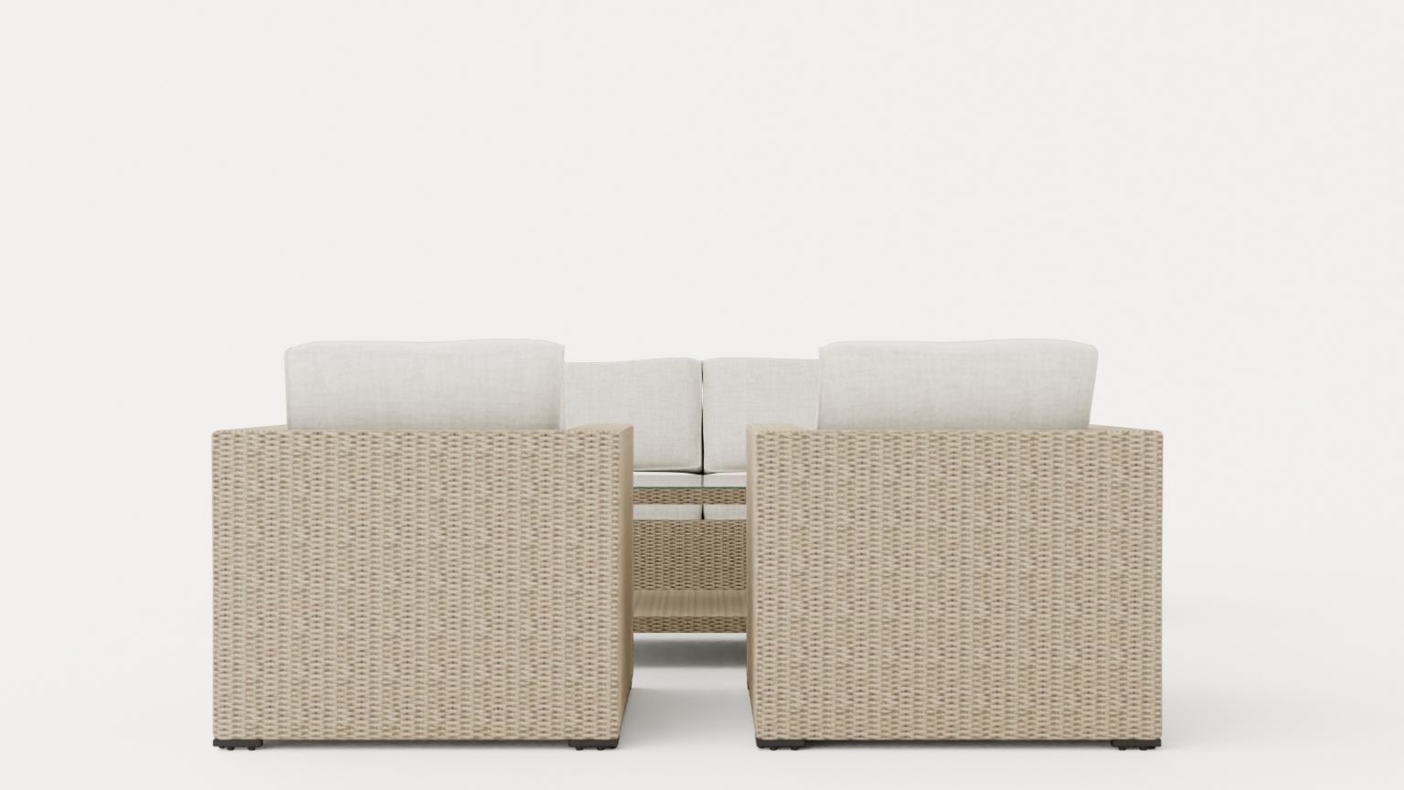 Hosta sofa set Low-poly 3D model_1