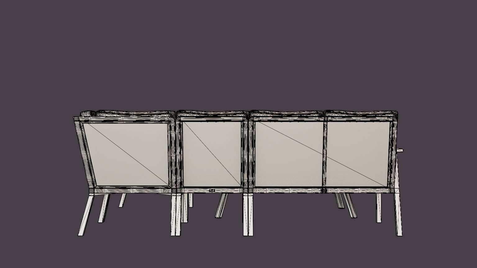 Samvaro sofa set Low-poly 3D model_5