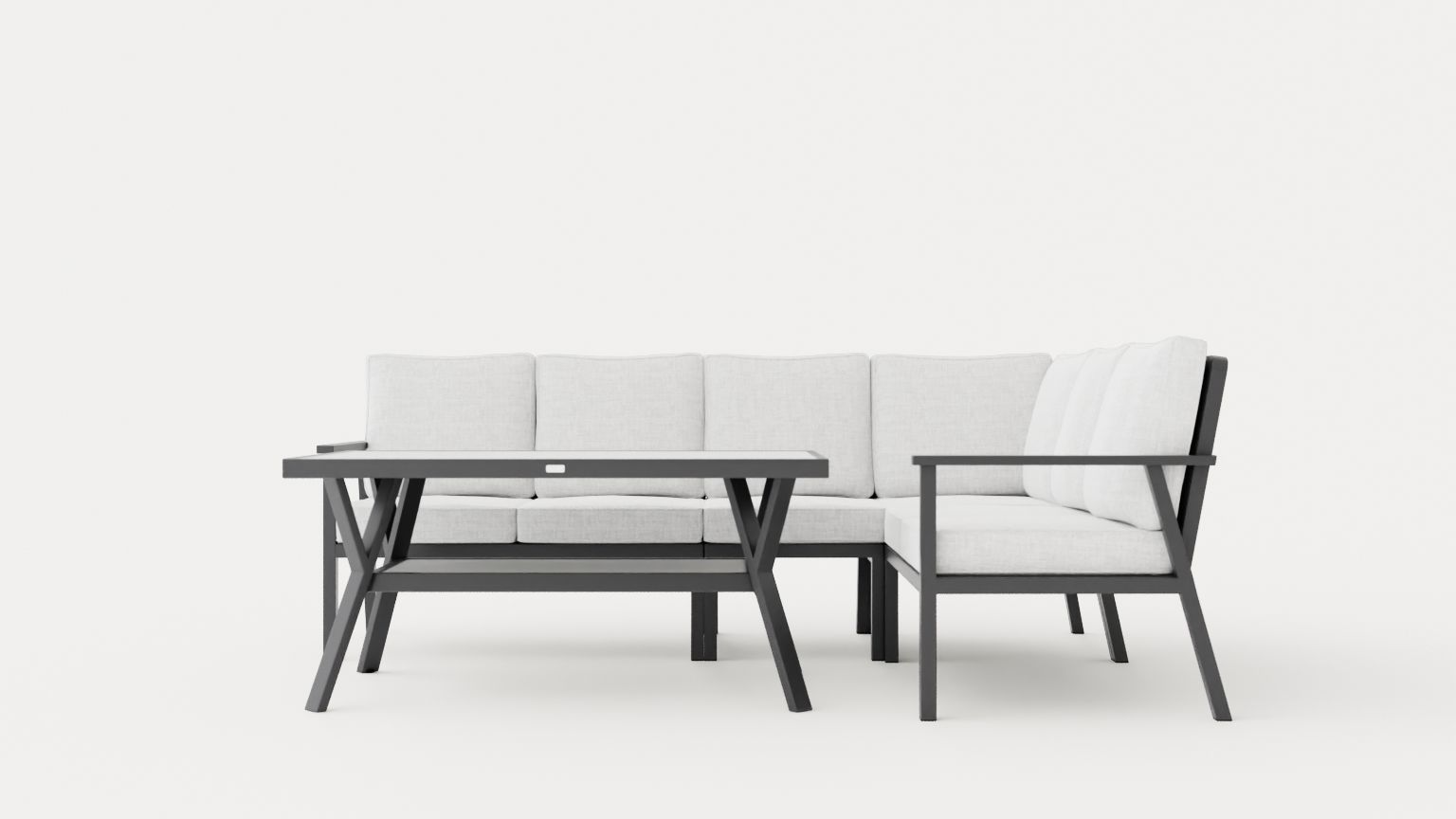 Samvaro sofa set Low-poly 3D model_1