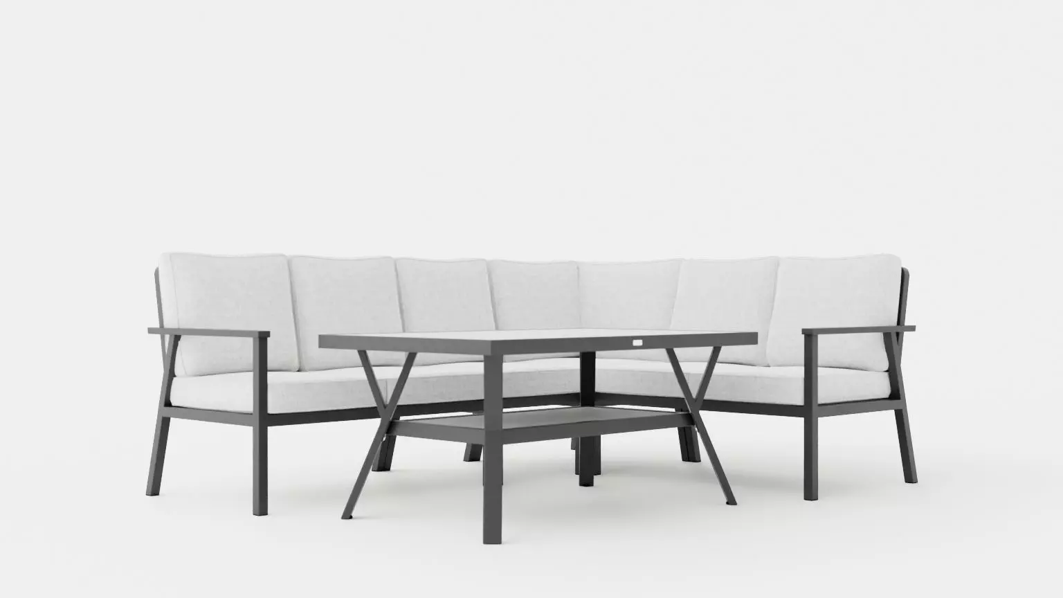 Samvaro sofa set Low-poly 3D model_0