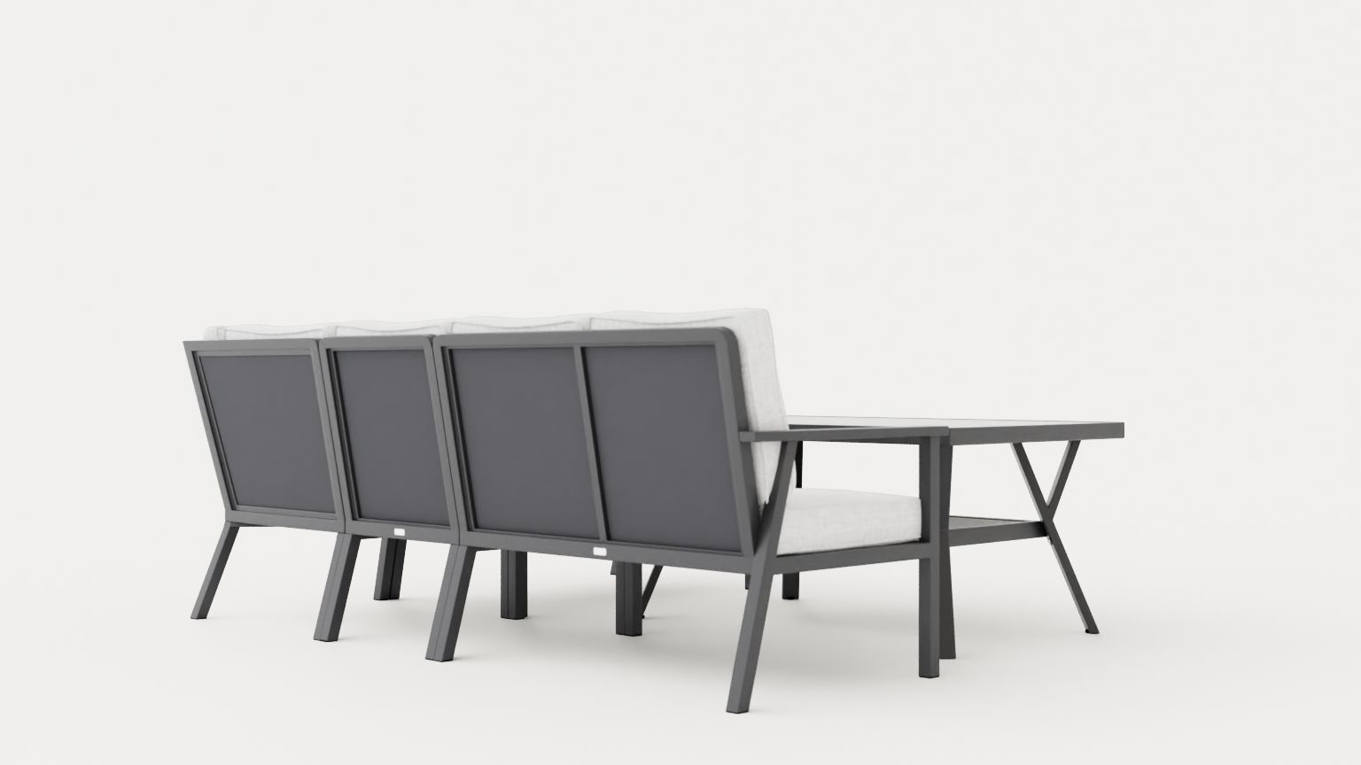 Samvaro sofa set Low-poly 3D model_3