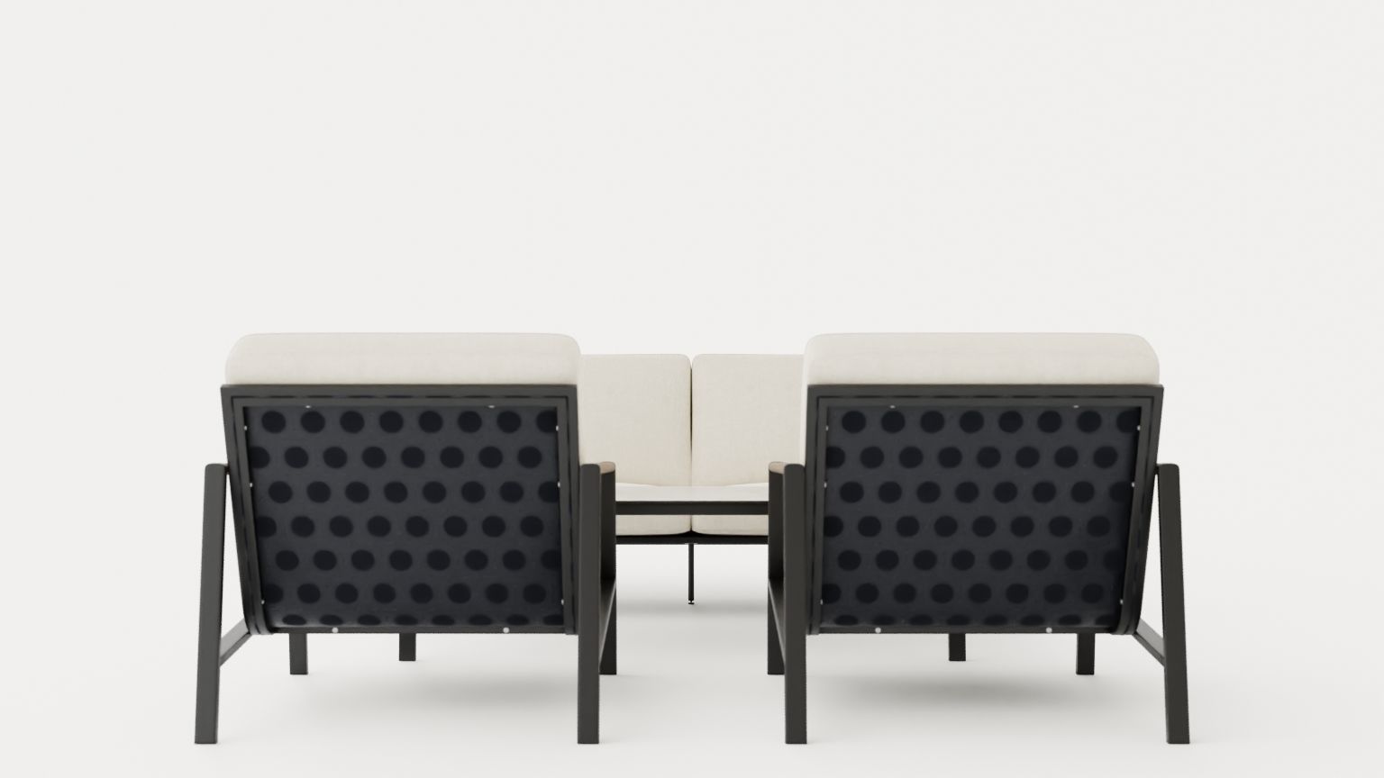 Lyra sofa set Low-poly 3D model_4