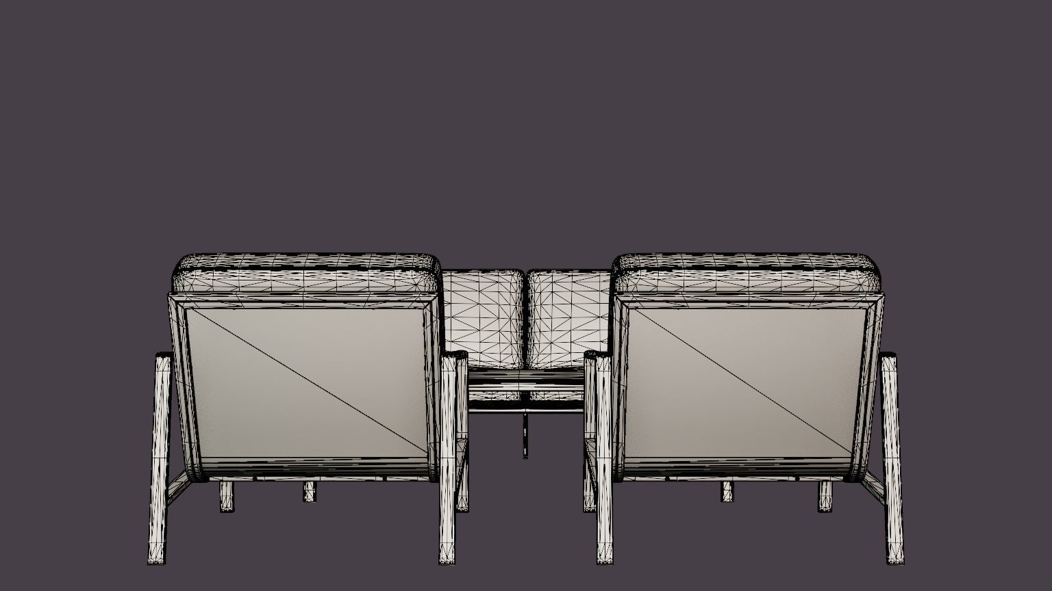 Lyra sofa set Low-poly 3D model_5