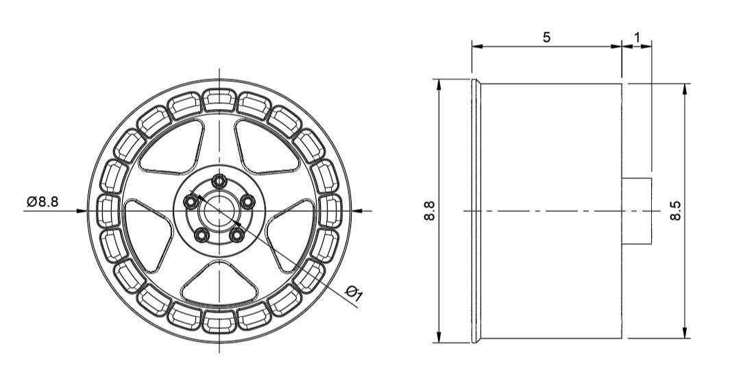 FIFTEEN52 TURBOMAC RIMS FOR DIECAST 64 SCALE 3D print model_3
