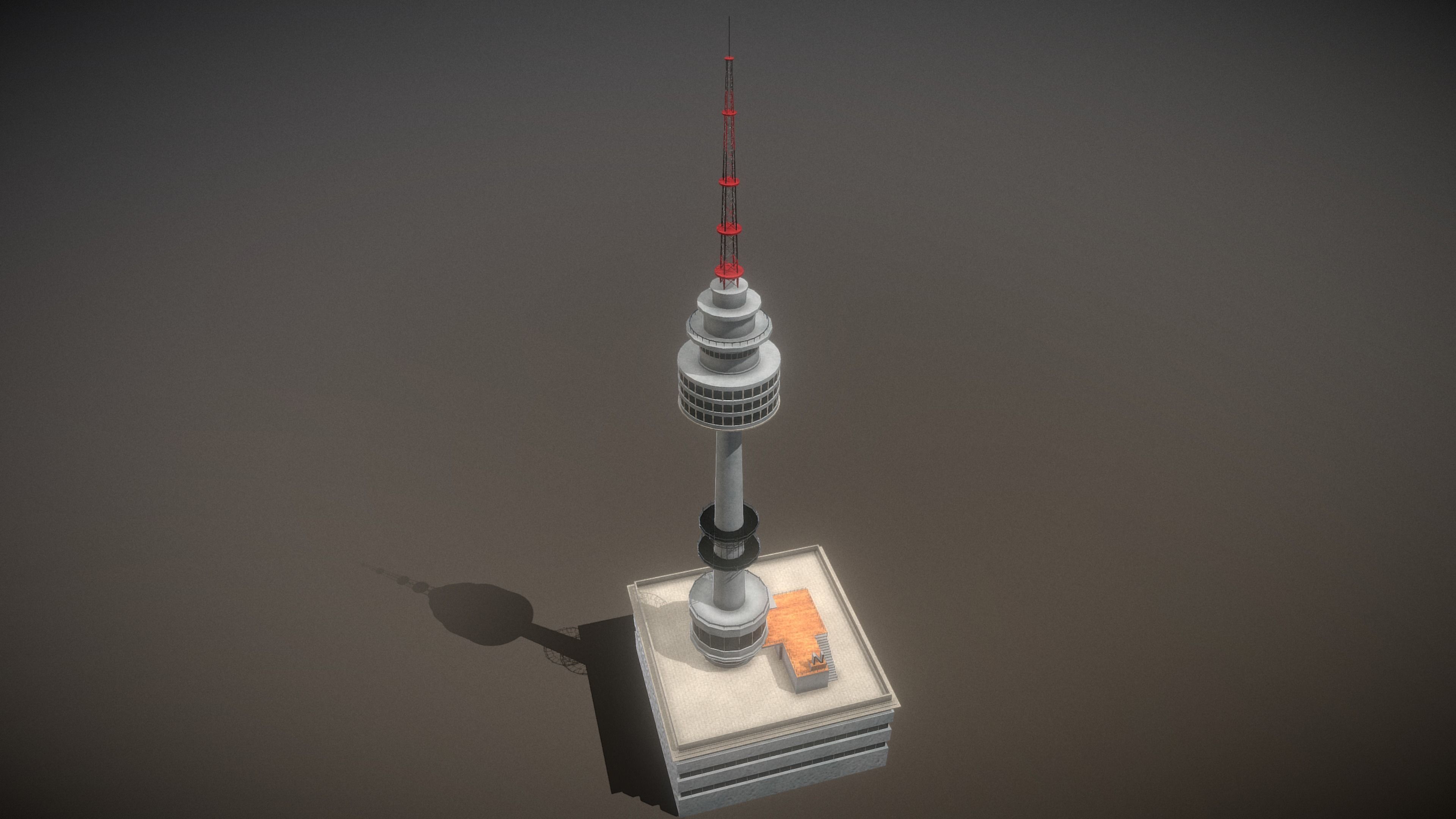 N Seoul Tower Low-poly 3D model_5