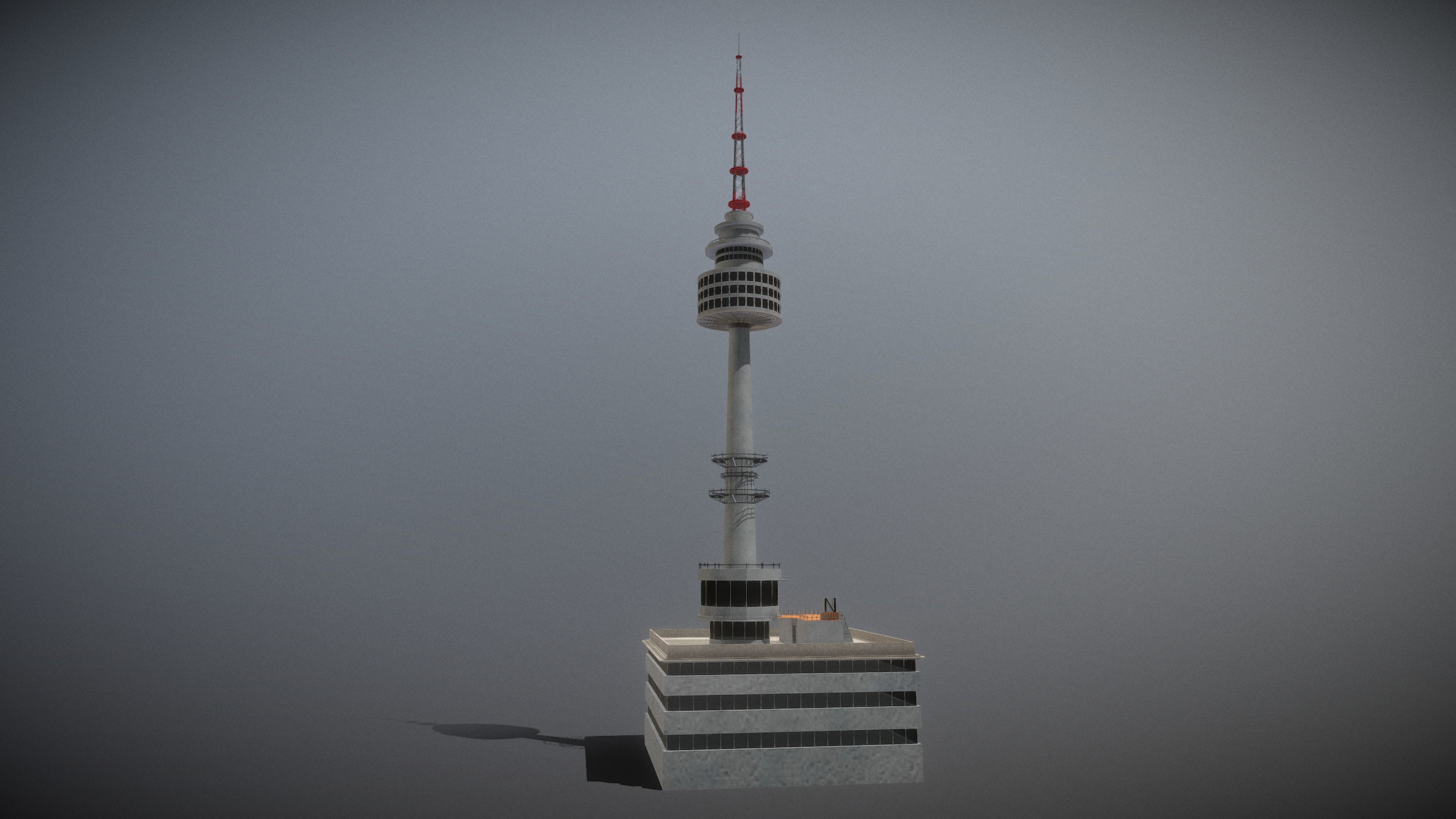 N Seoul Tower Low-poly 3D model_2