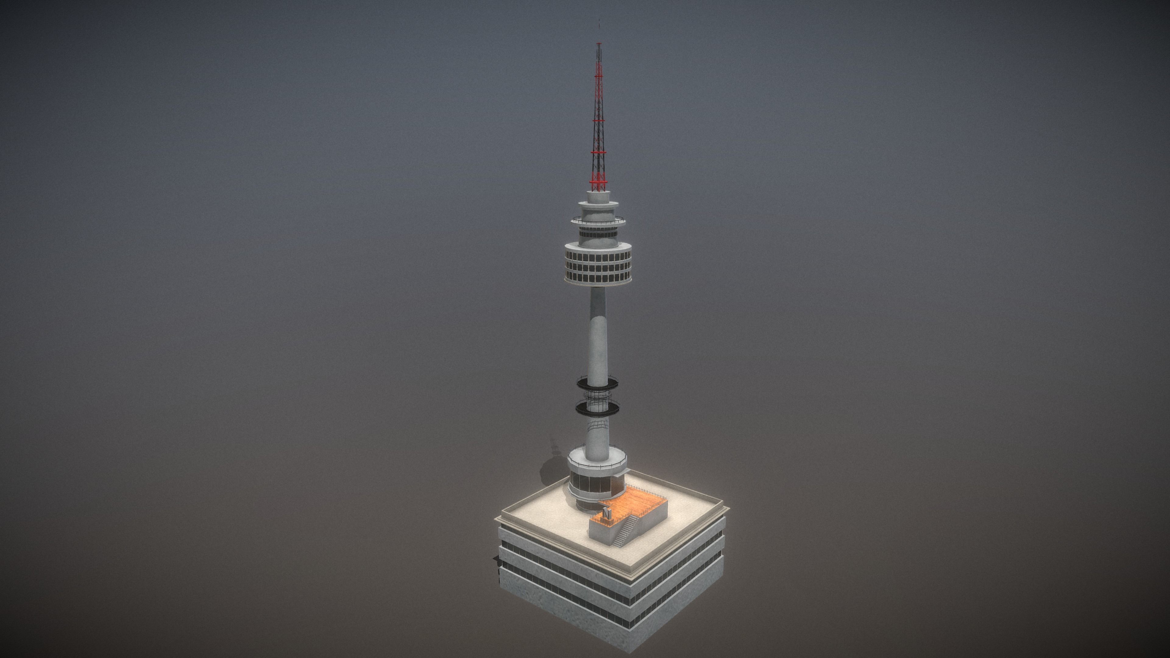 N Seoul Tower Low-poly 3D model_3