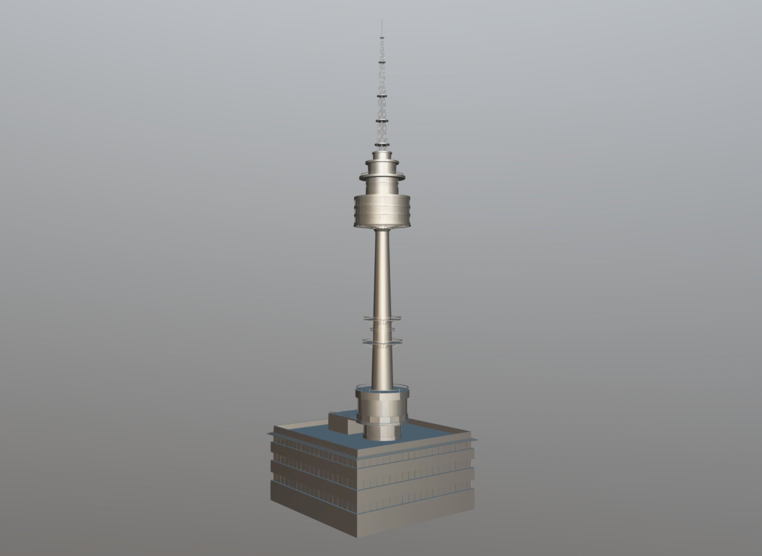 N Seoul Tower Low-poly 3D model_8