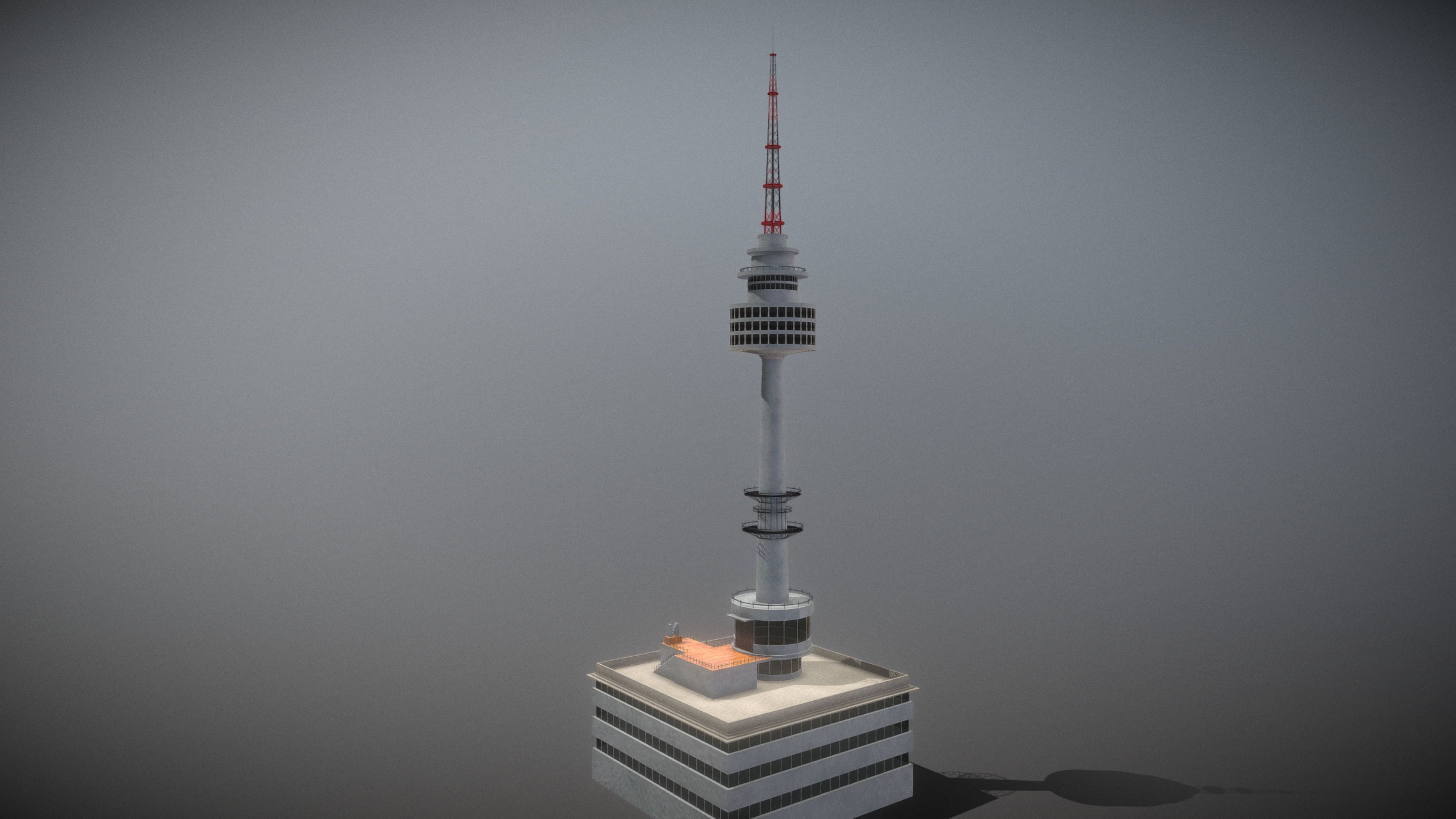 N Seoul Tower Low-poly 3D model_4