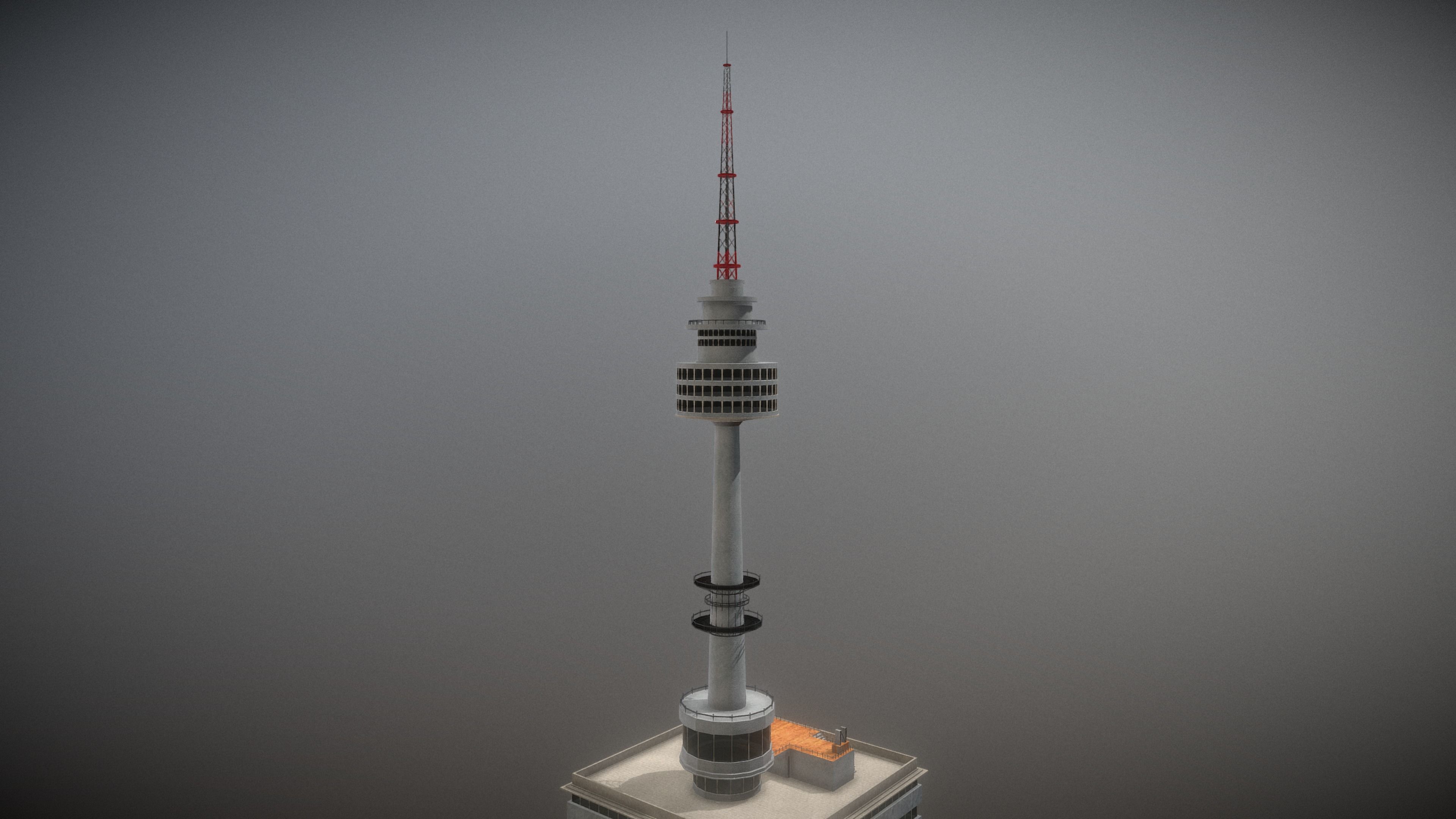 N Seoul Tower Low-poly 3D model_6
