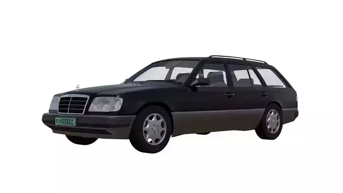 Mercedes Benz w124 universal Low-poly 3D model