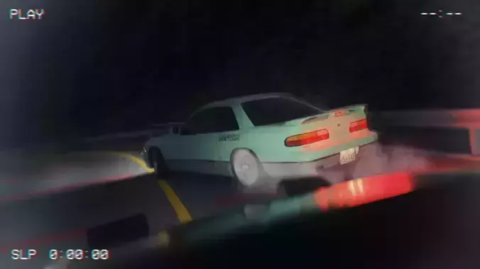 Nissan Silvia S13 Iketani style Low-poly 3D model