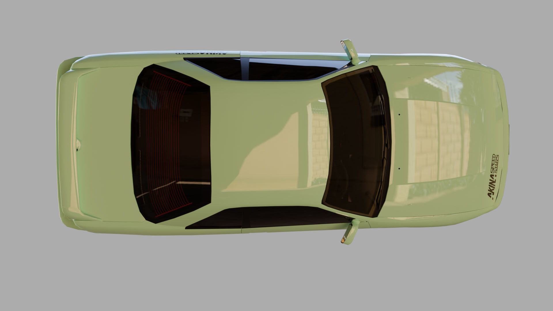 Nissan Silvia S13 Iketani style Low-poly 3D model_9
