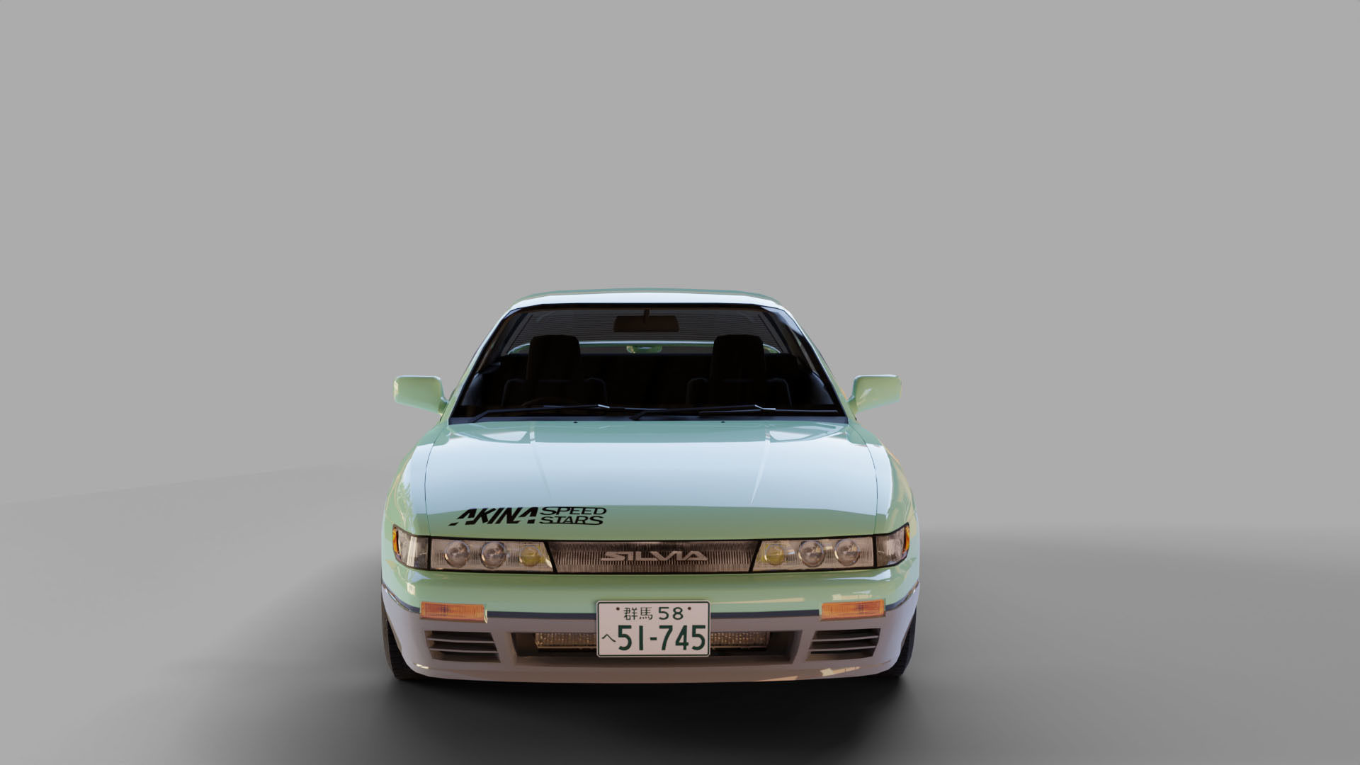 Nissan Silvia S13 Iketani style Low-poly 3D model_8