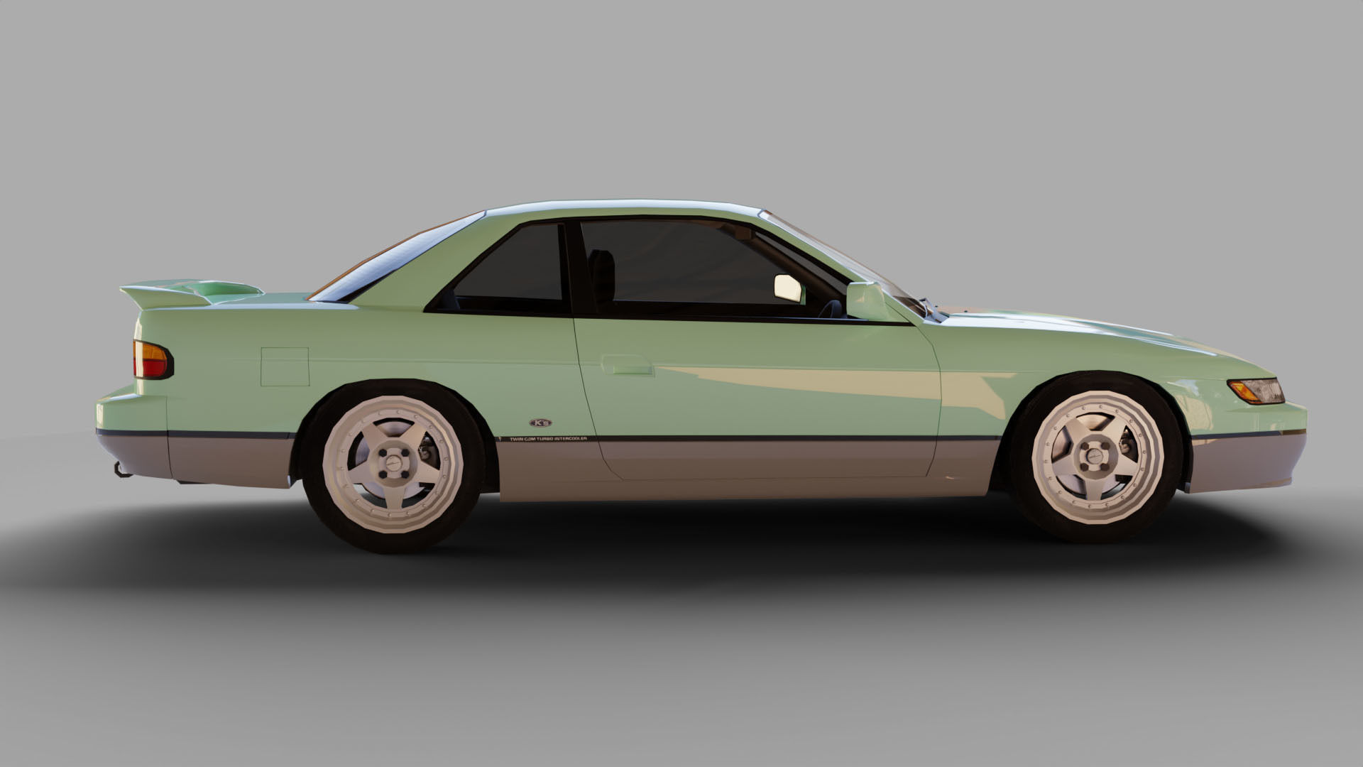 Nissan Silvia S13 Iketani style Low-poly 3D model_2
