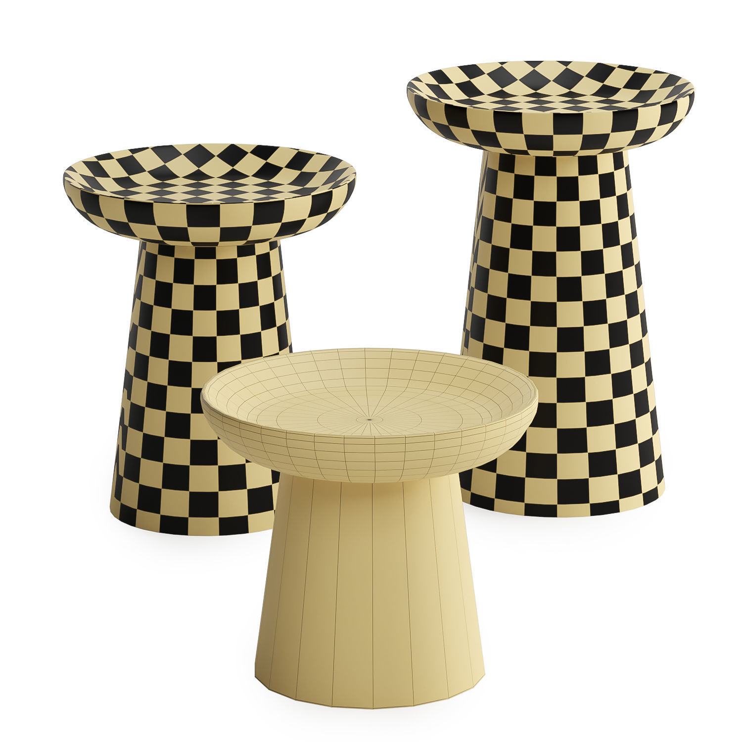 Fungo coffee table set by HC28 3D model_2