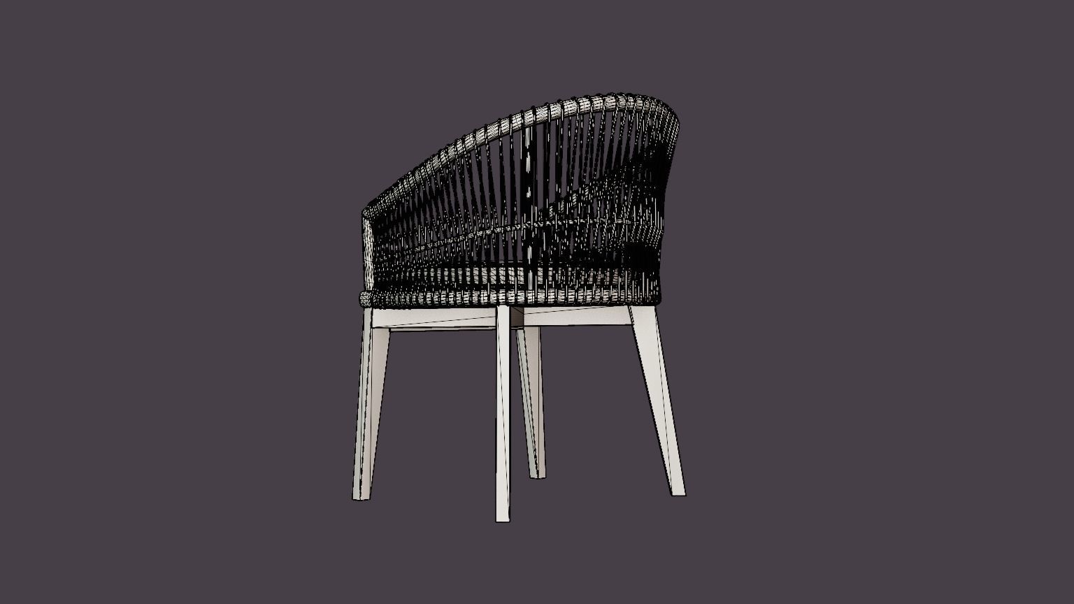 Himmelsnas lounge chair Low-poly 3D model_6