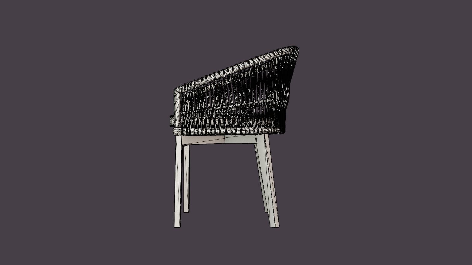 Himmelsnas lounge chair Low-poly 3D model_7