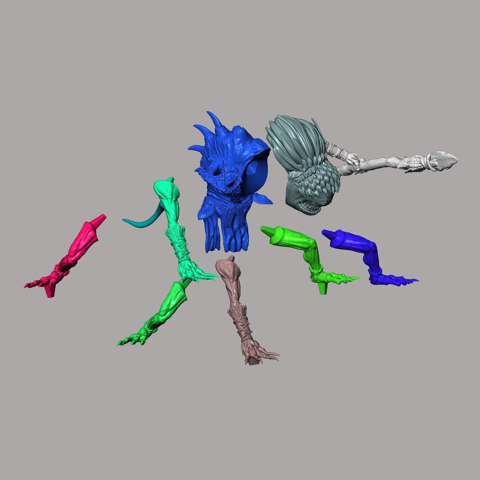 Heroes 3 Infernal Troglodyte and Shakti Dungeon  3D print model_4