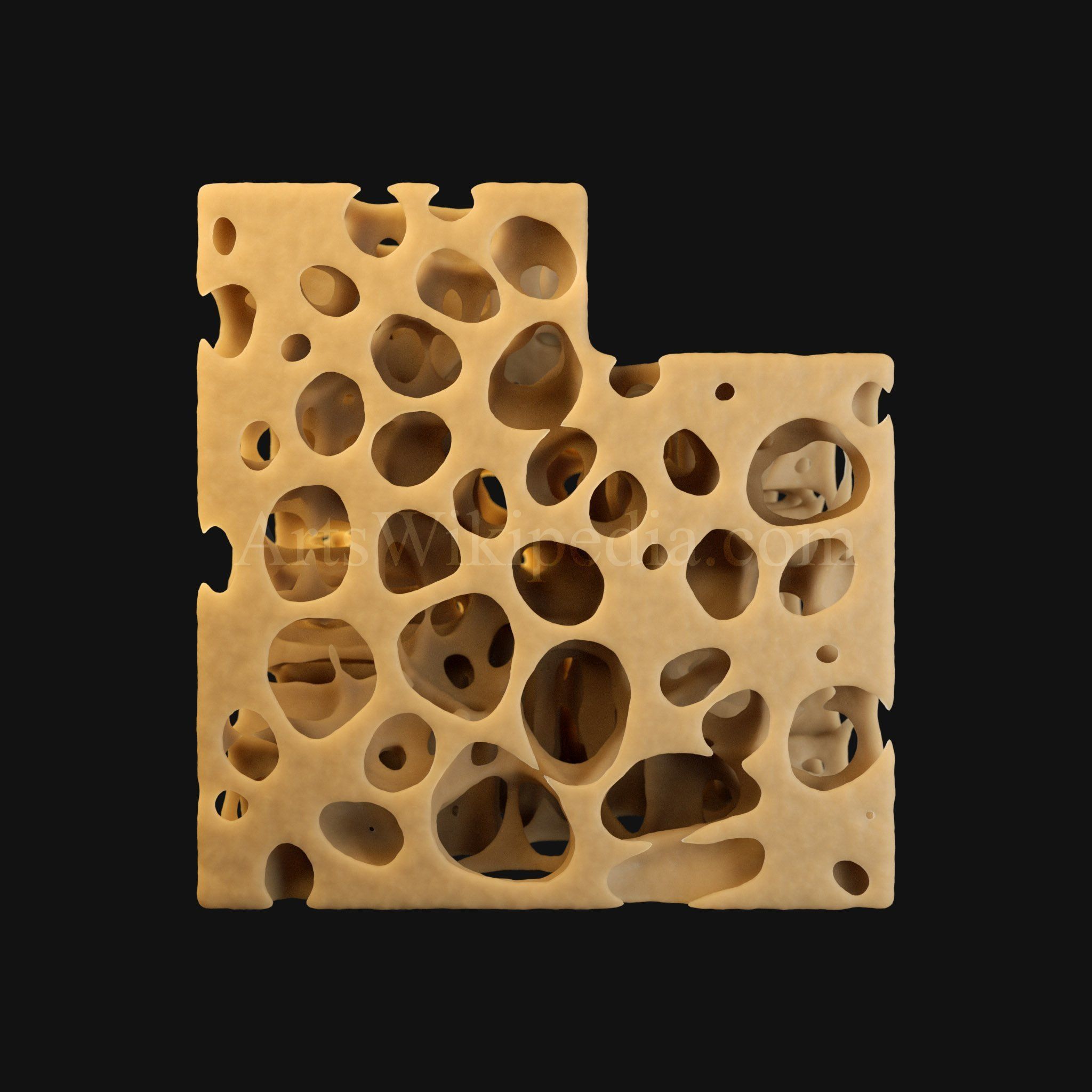 3D Normal Histology of Spongy Bone Structure 3D model_2