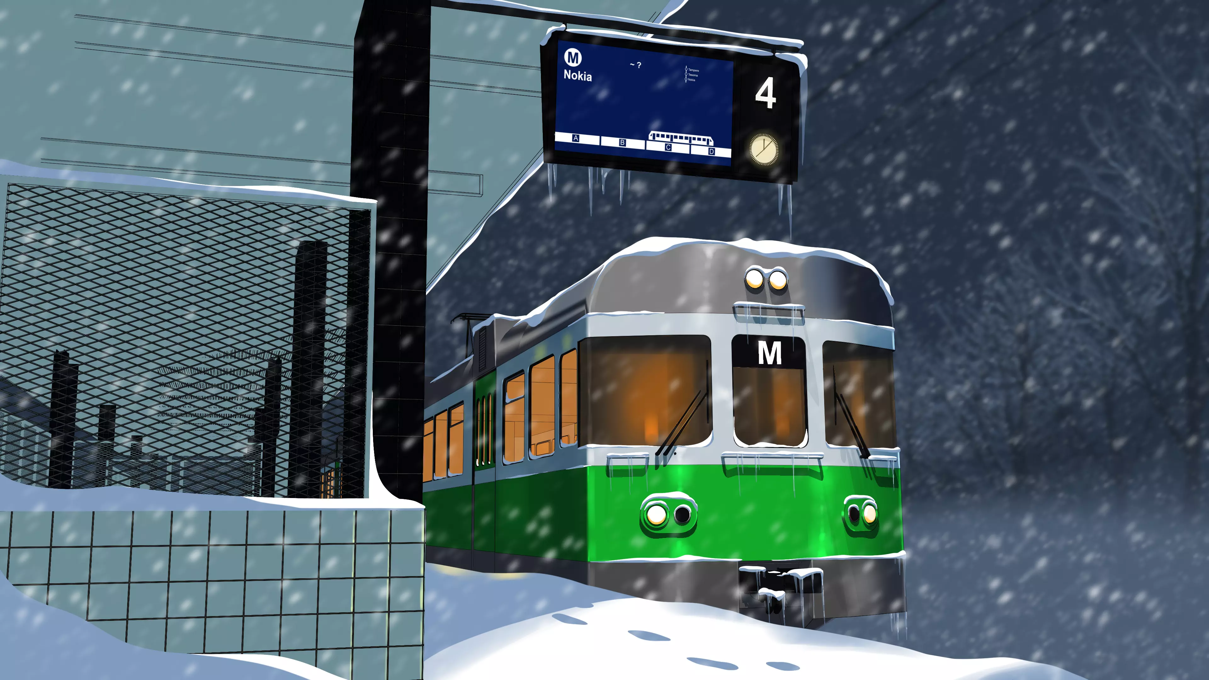 Old SM-2 Anime Train Low-poly 3D model