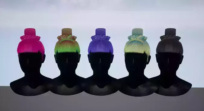 Real-time short hair with bangs