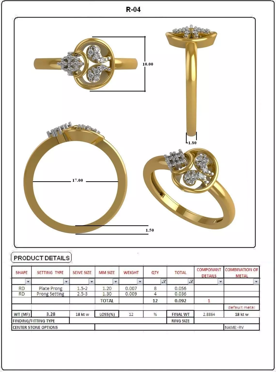 Hulie Ring Design 3D print model_0