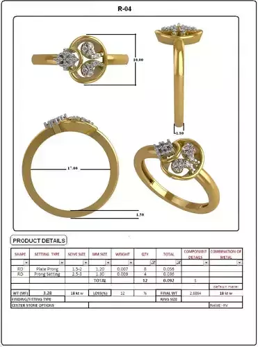 Hulie Ring Design 3D print model