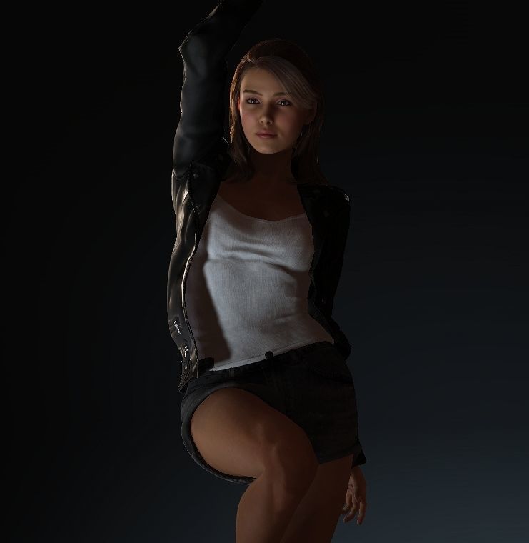 Stefany Character  Low-poly 3D model_5