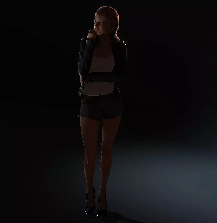 Stefany Character  Low-poly 3D model_0