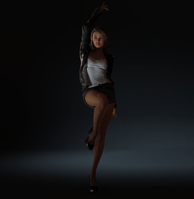 Stefany Character  Low-poly 3D model_3